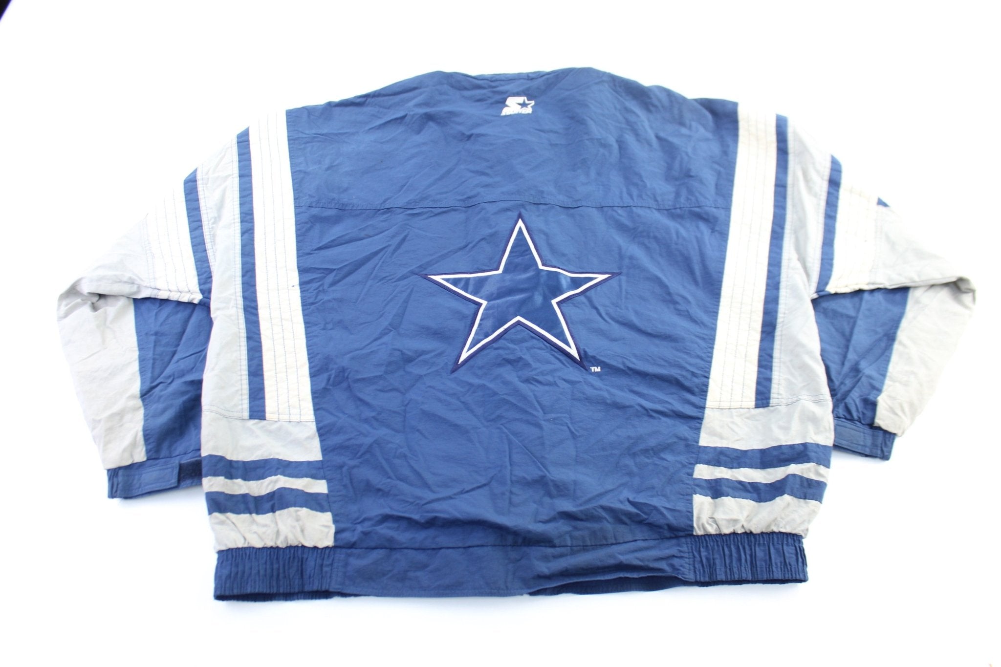 90's Starter Embroidered Logo Dallas Cowboys Zip Up Jacket - ThriftedThreads.com