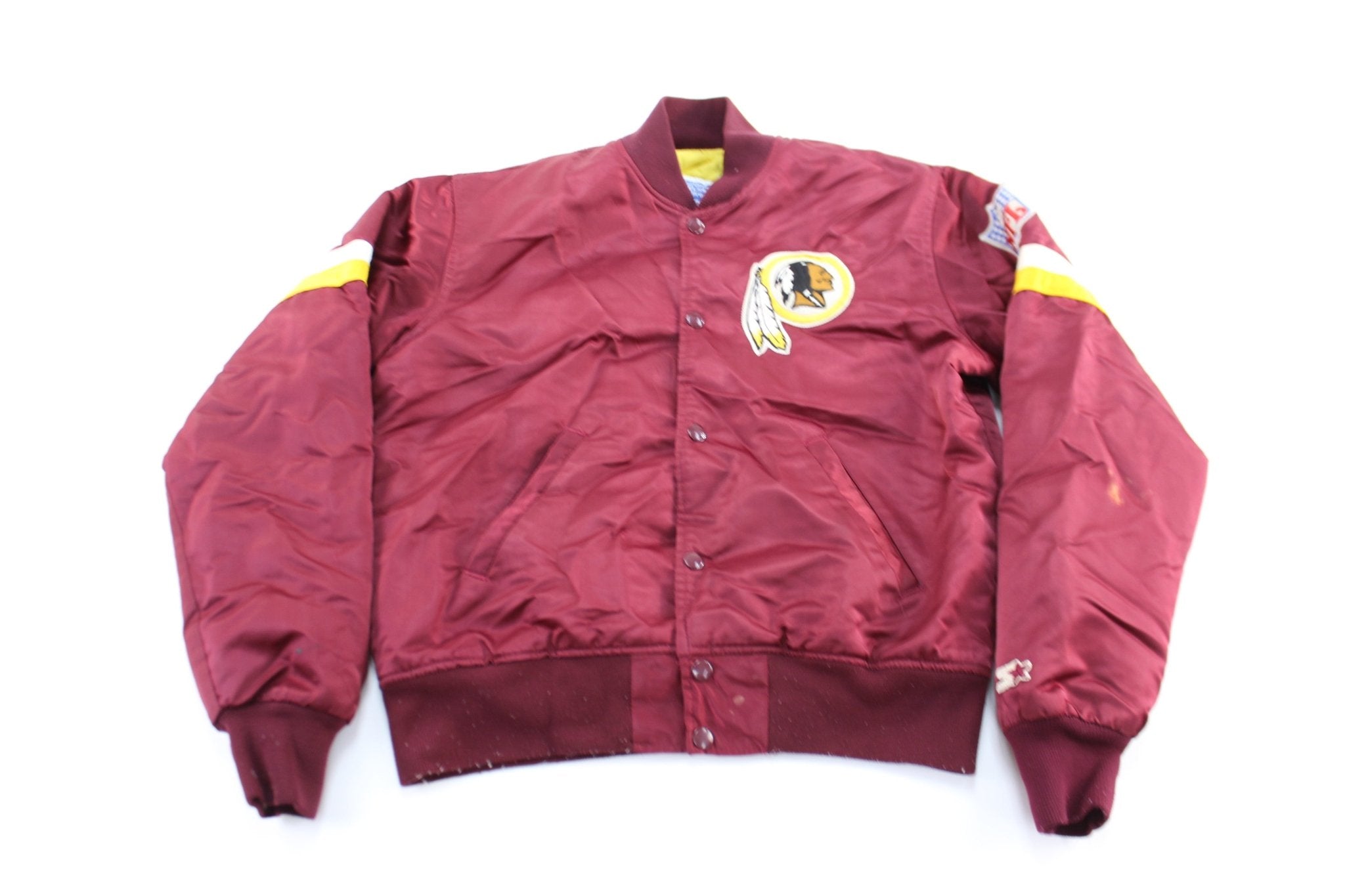 90's Starter Embroidered Logo Washington Redskins Bomber Jacket - ThriftedThreads.com