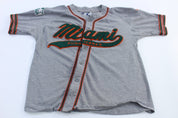 90's Starter Miami Hurricanes Embroidered Baseball Jersey - ThriftedThreads.com