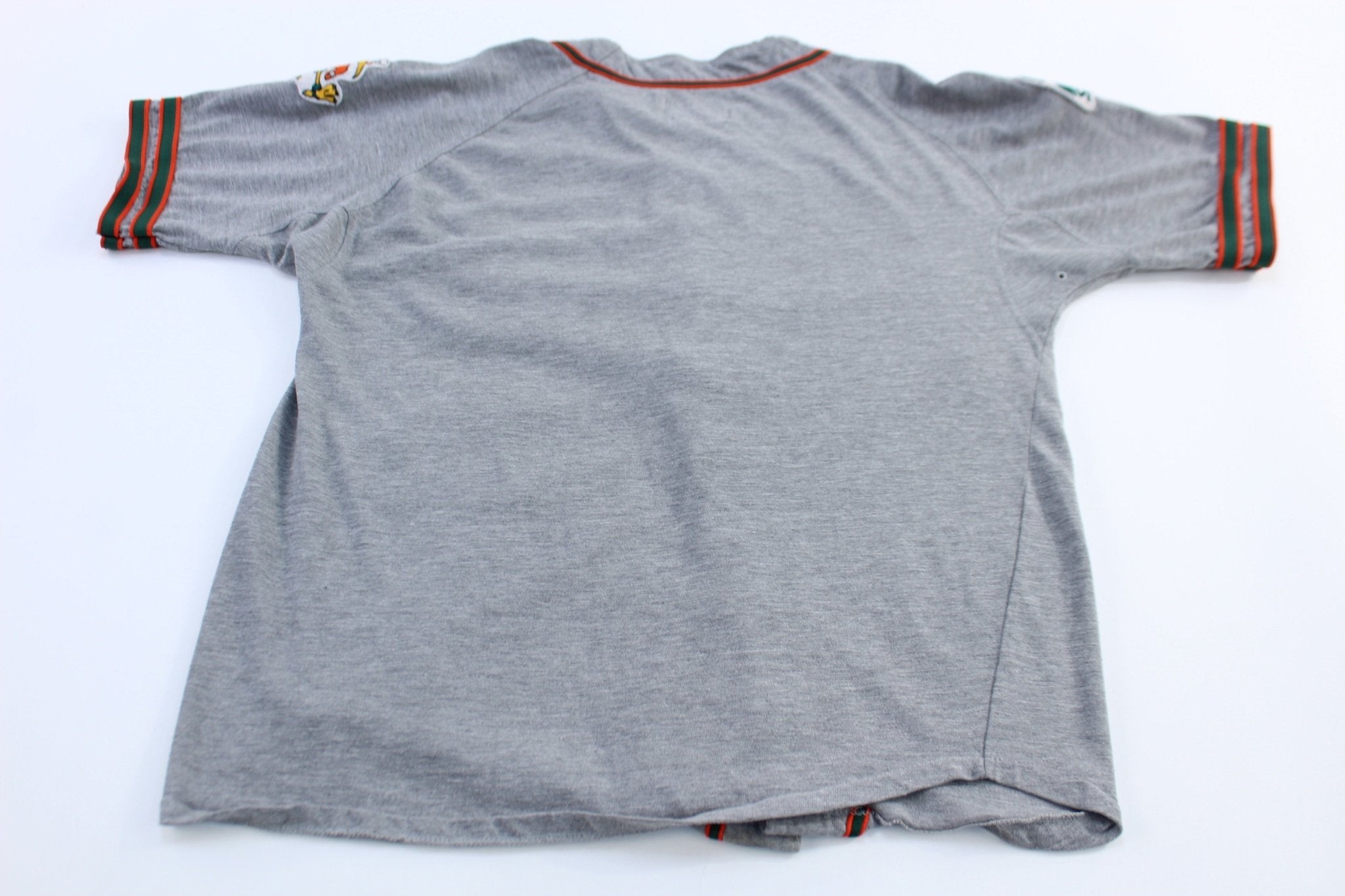 90's Starter Miami Hurricanes Embroidered Baseball Jersey - ThriftedThreads.com
