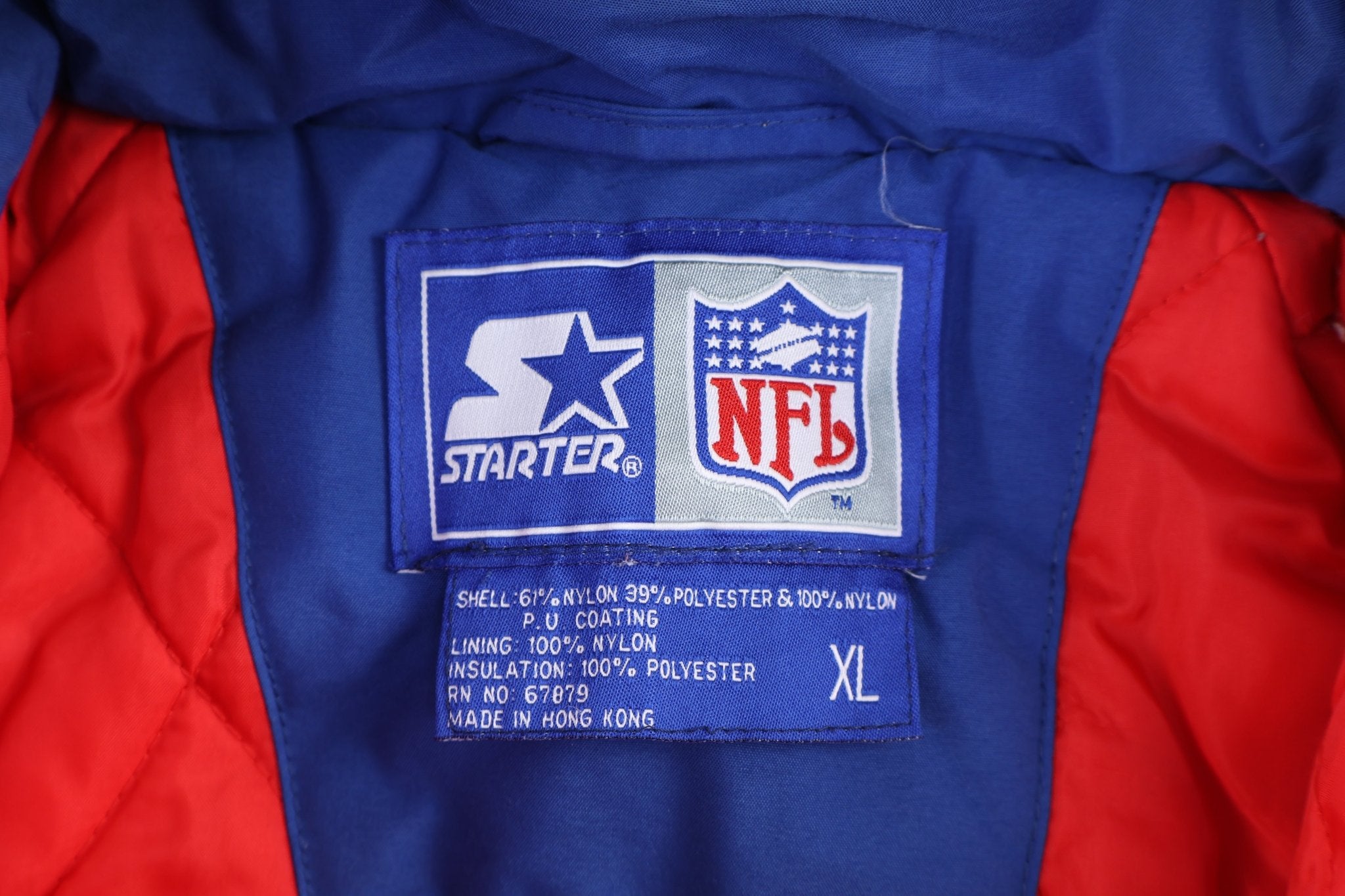 90's Starter New York Giants Full Zip Puffer Jacket - jacket - Thrifted Threads