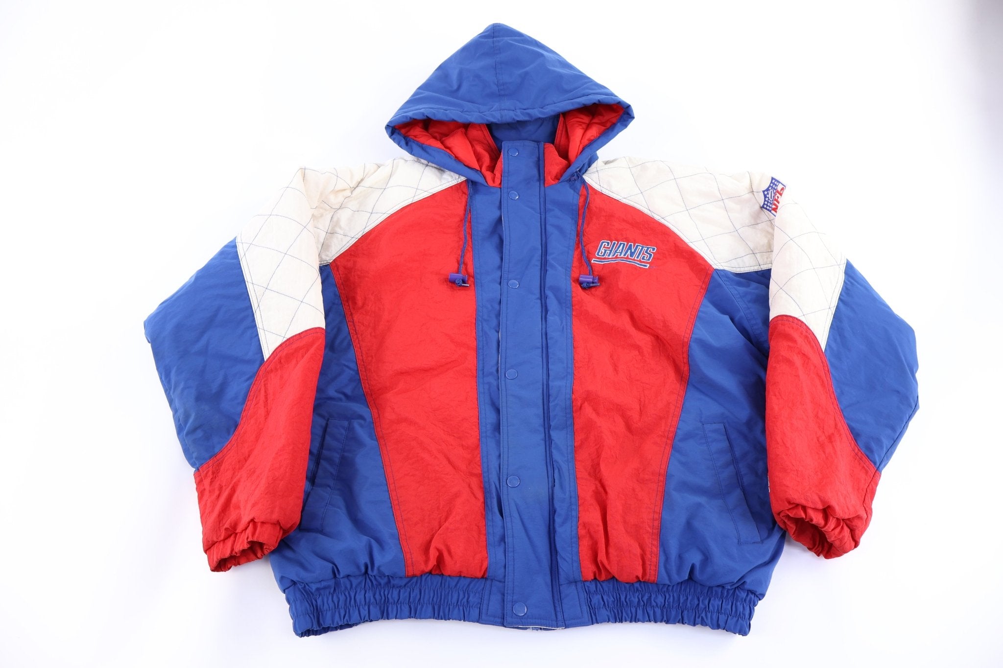 90's Starter New York Giants Full Zip Puffer Jacket - jacket - Thrifted Threads