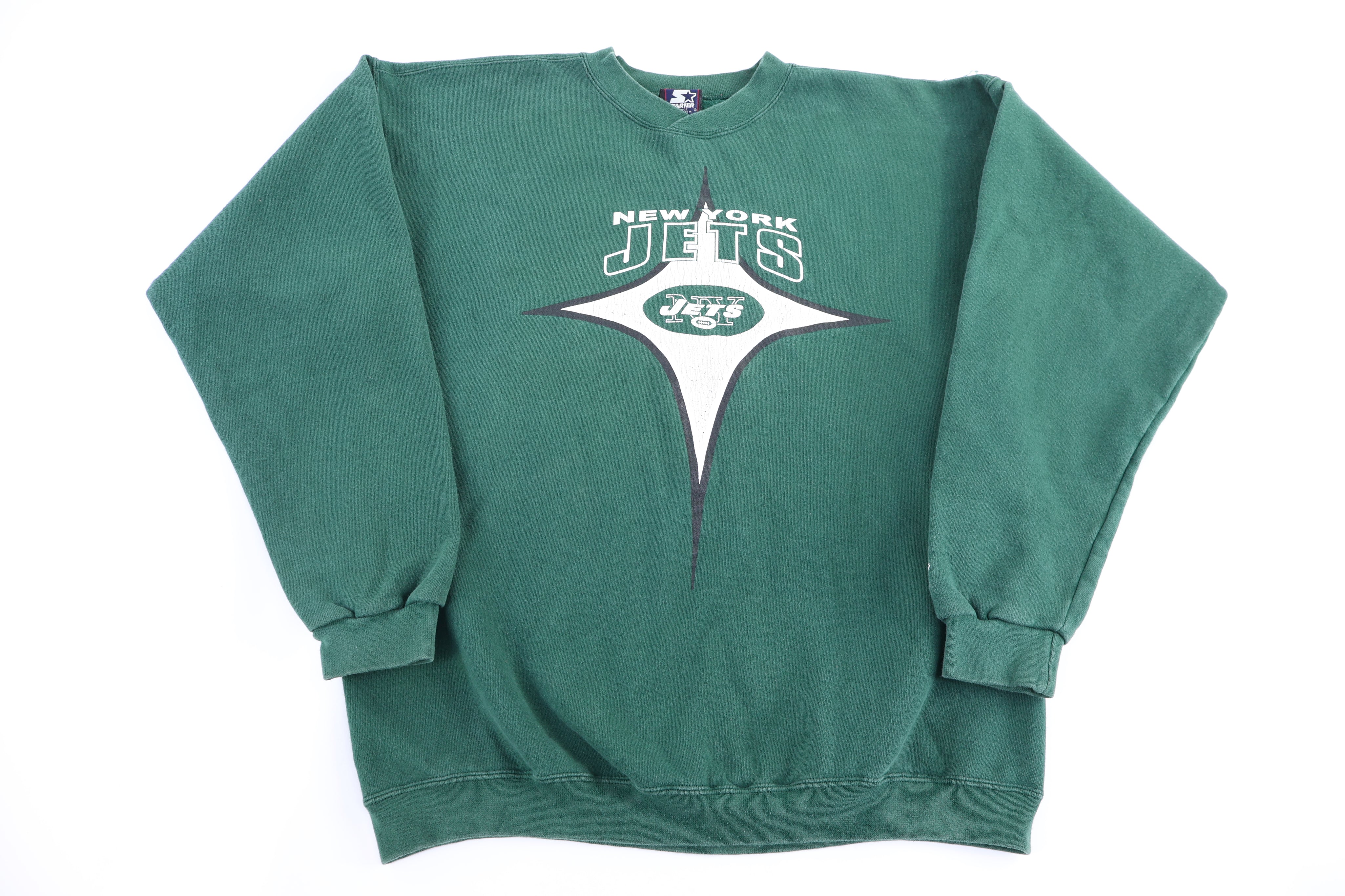 90's Starter New York Jets Football Sweatshirt - Sweatshirt - Thrifted Threads