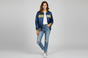 90's Starter University of Michigan Bomber Jacket - ThriftedThreads.com