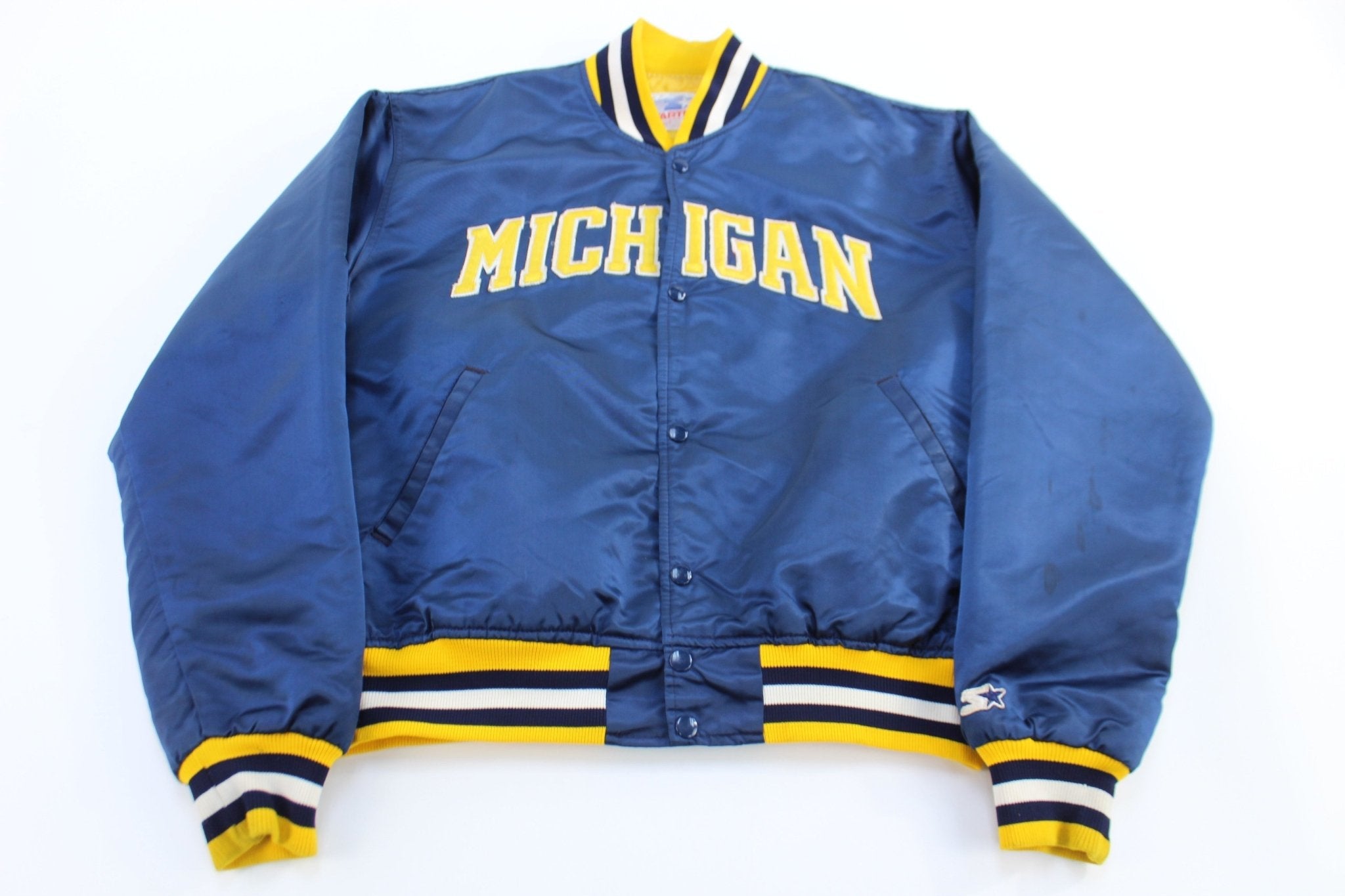 90's Starter University of Michigan Bomber Jacket - Jackets - Thrifted Threads