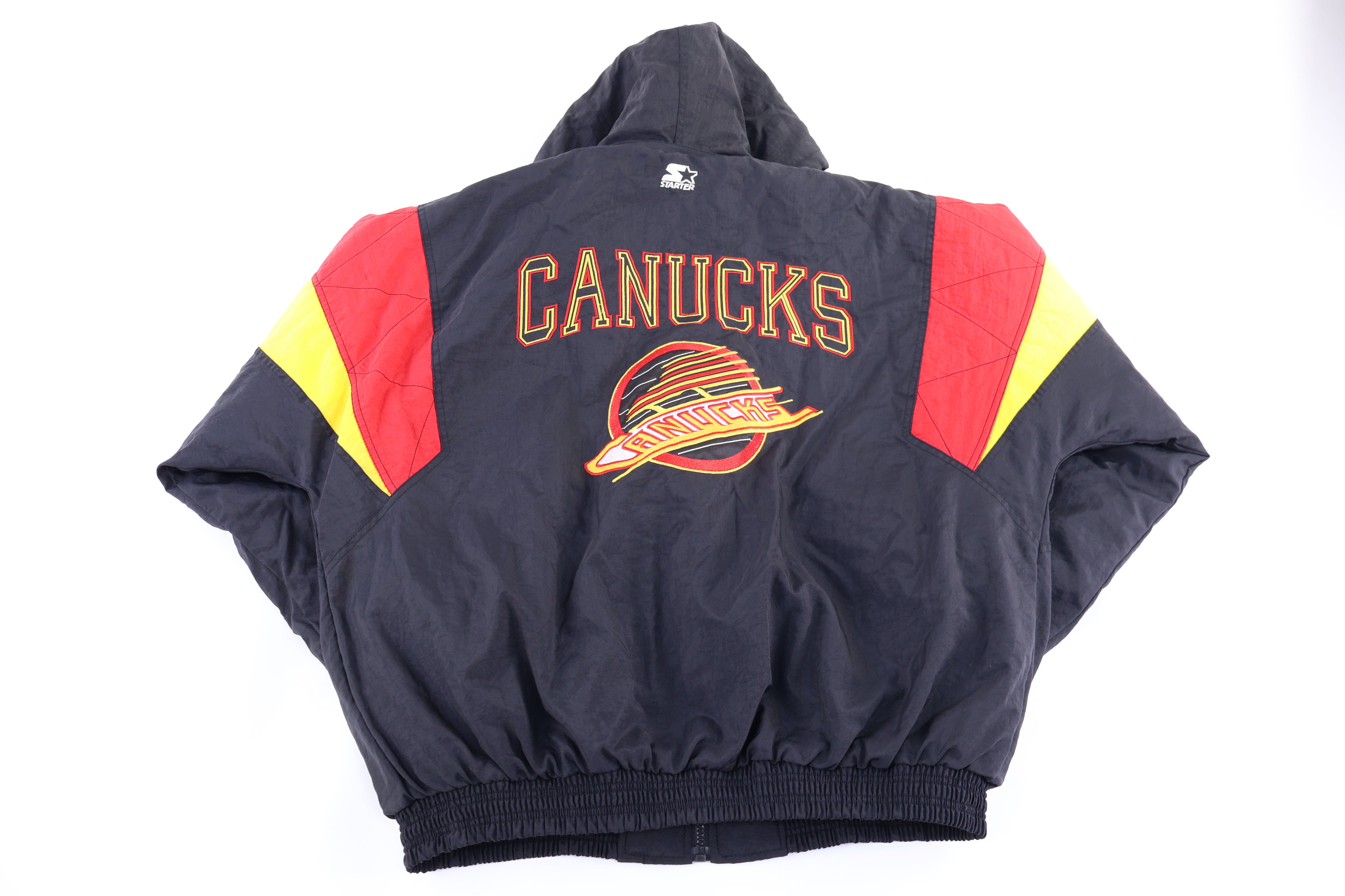 90's Starter Vancouver Canucks Hockey Puffer Jacket - Jacket - Thrifted Threads