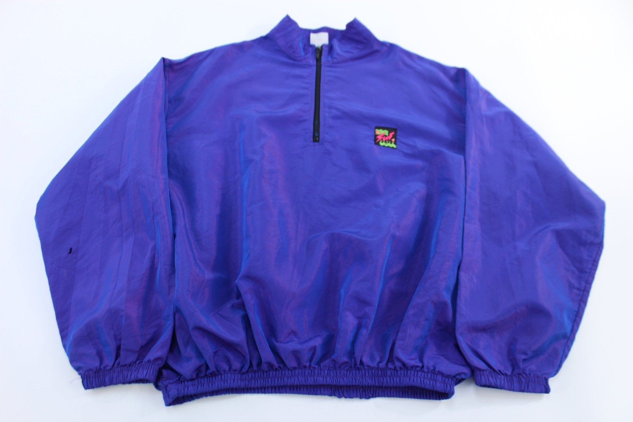 90's Surf Style Quarter Zip Windbreaker - Jacket - Thrifted Threads