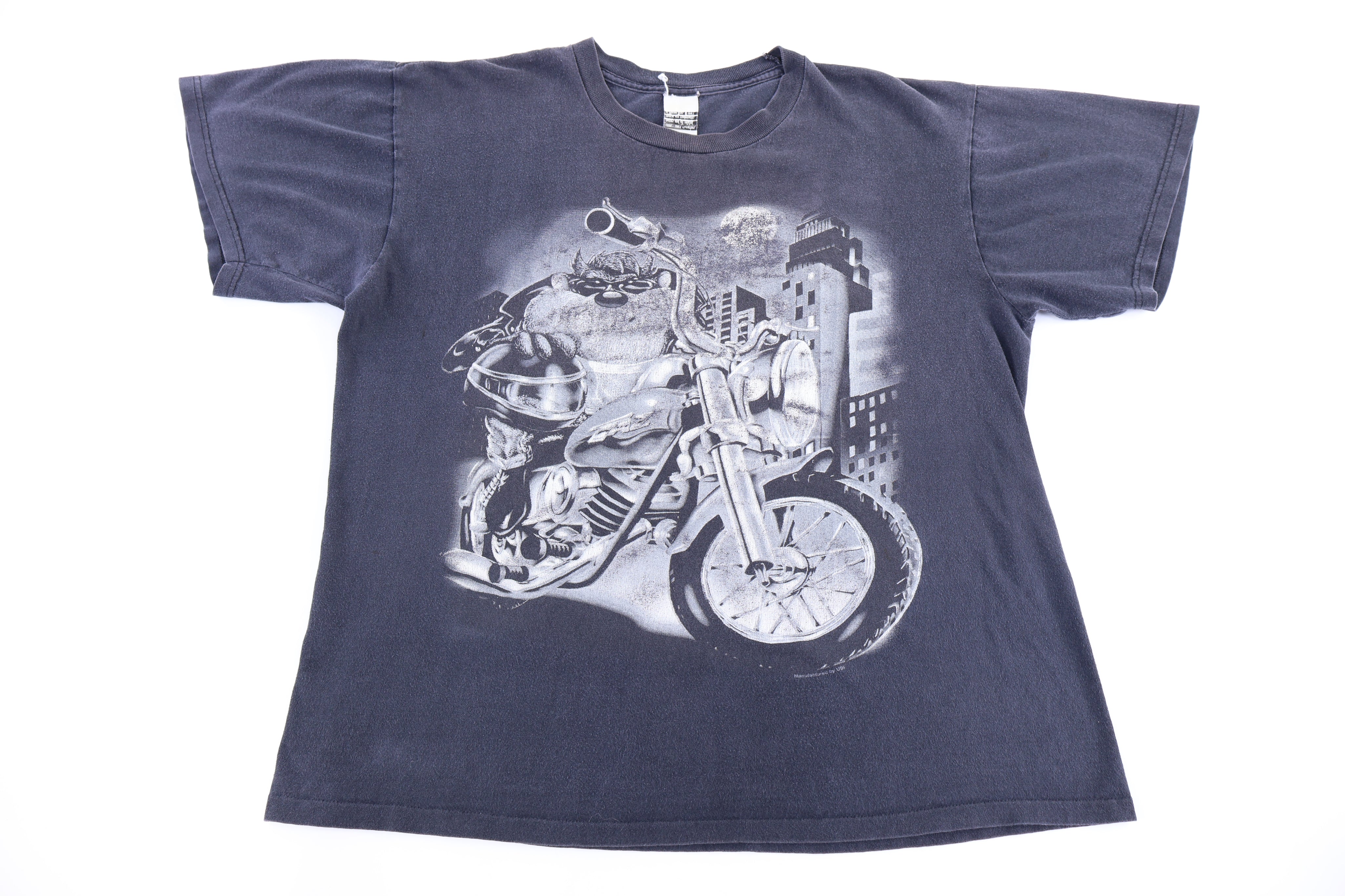 90's Tasmanian Devil Biker Graphic T-shirt - Shirts & Tops - Thrifted Threads