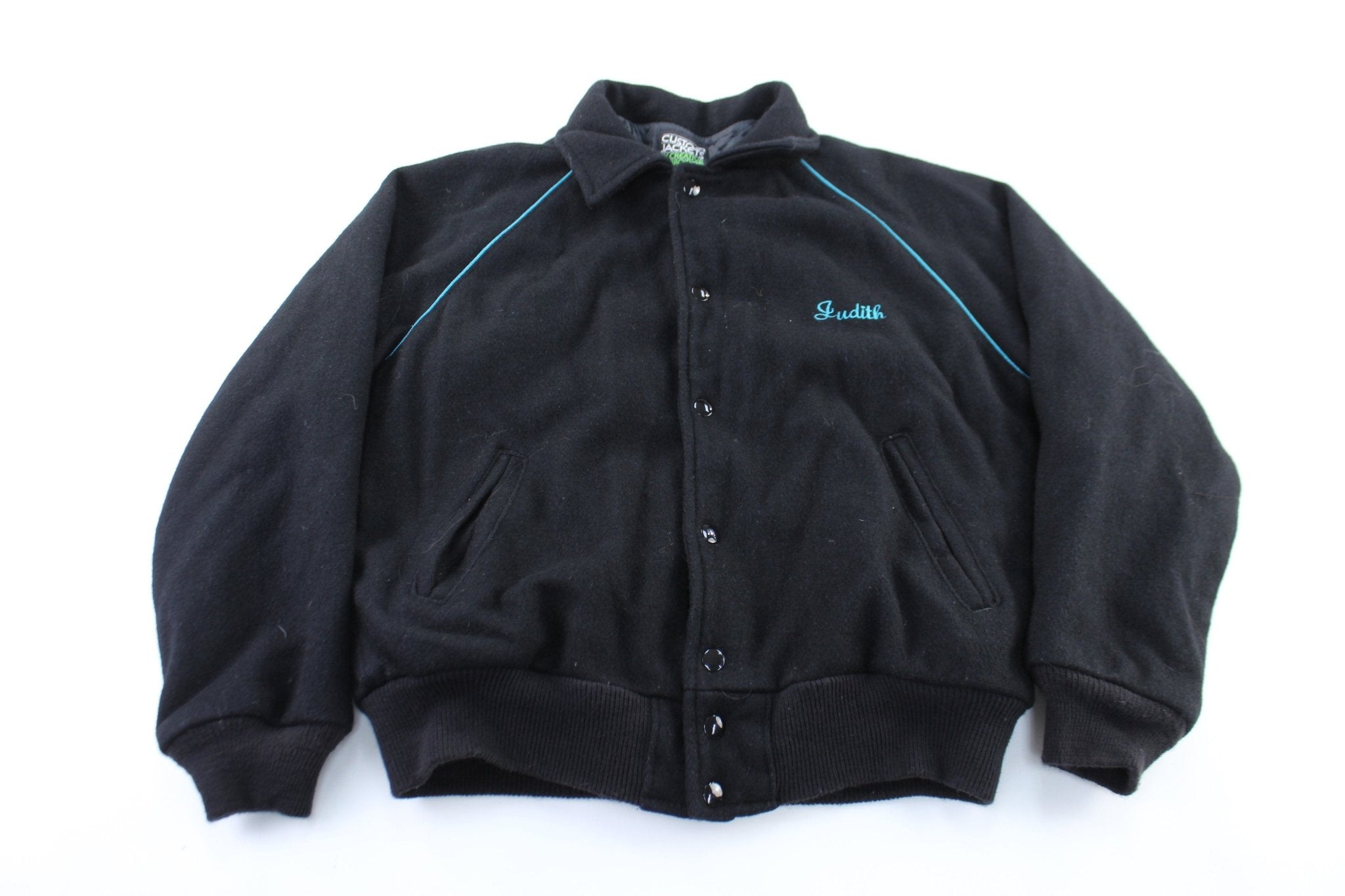90's The Cosby Show Embroidered Bomber Jacket - ThriftedThreads.com