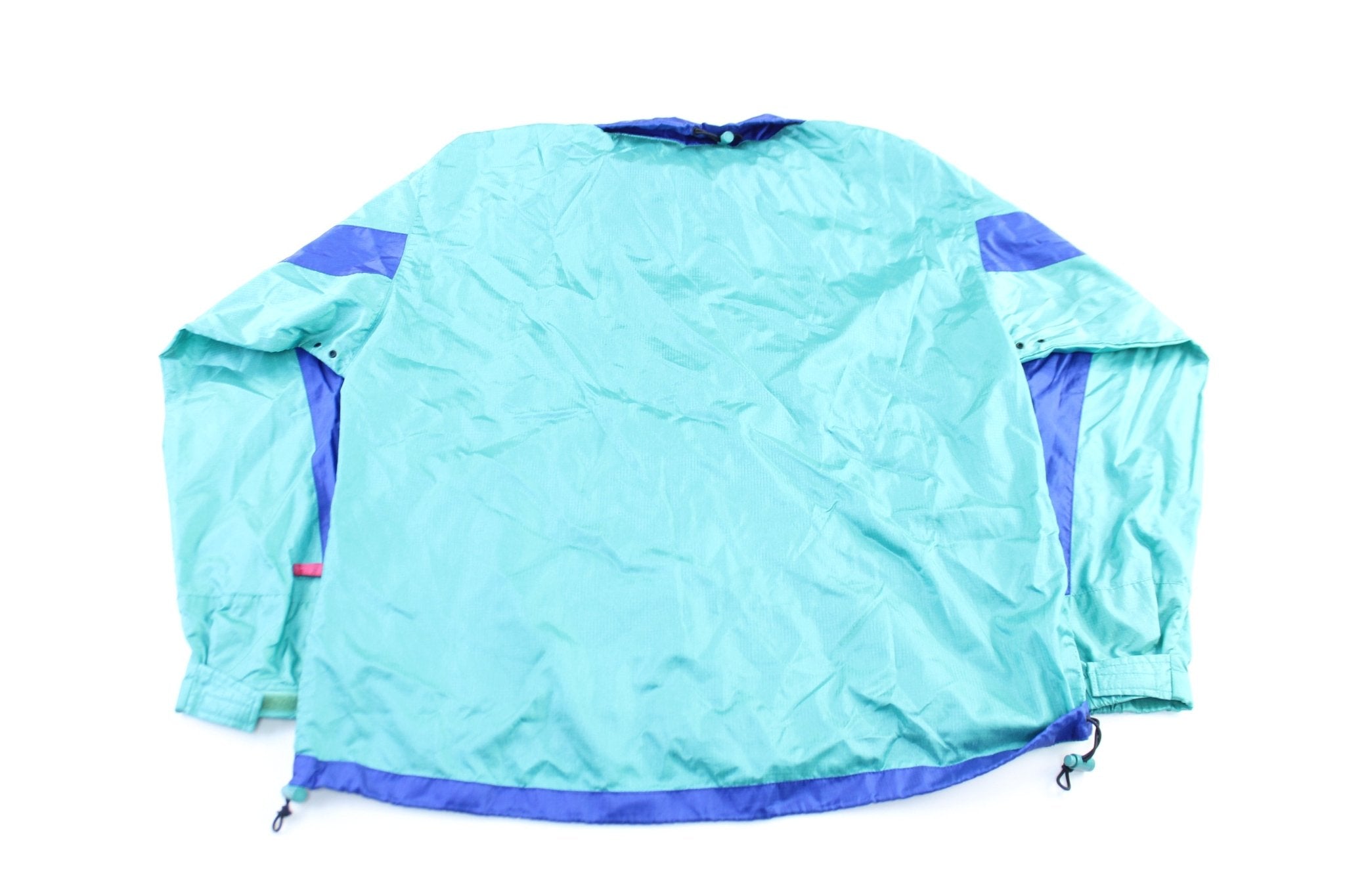 90's The North Face Embroidered Logo Blue & Teal Zip Up Jacket - ThriftedThreads.com