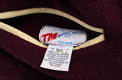 90's TM Athletics Maroon & Cream Varsity Jacket - Jacket - Thrifted Threads