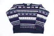 90's Todays New Multipattern Knit Sweater - Sweater - Thrifted Threads