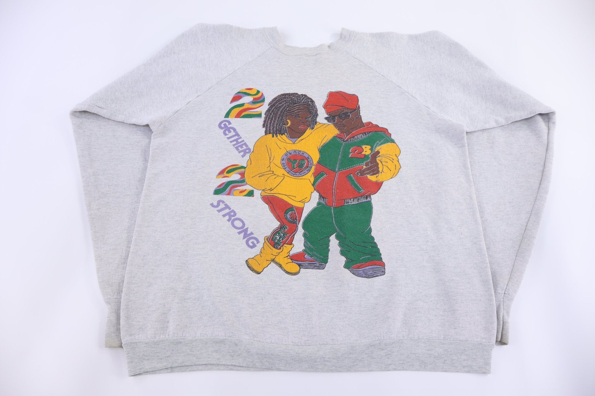 90's Together 2 Strong Graphic Sweatshirt - Sweatshirt - Thrifted Threads