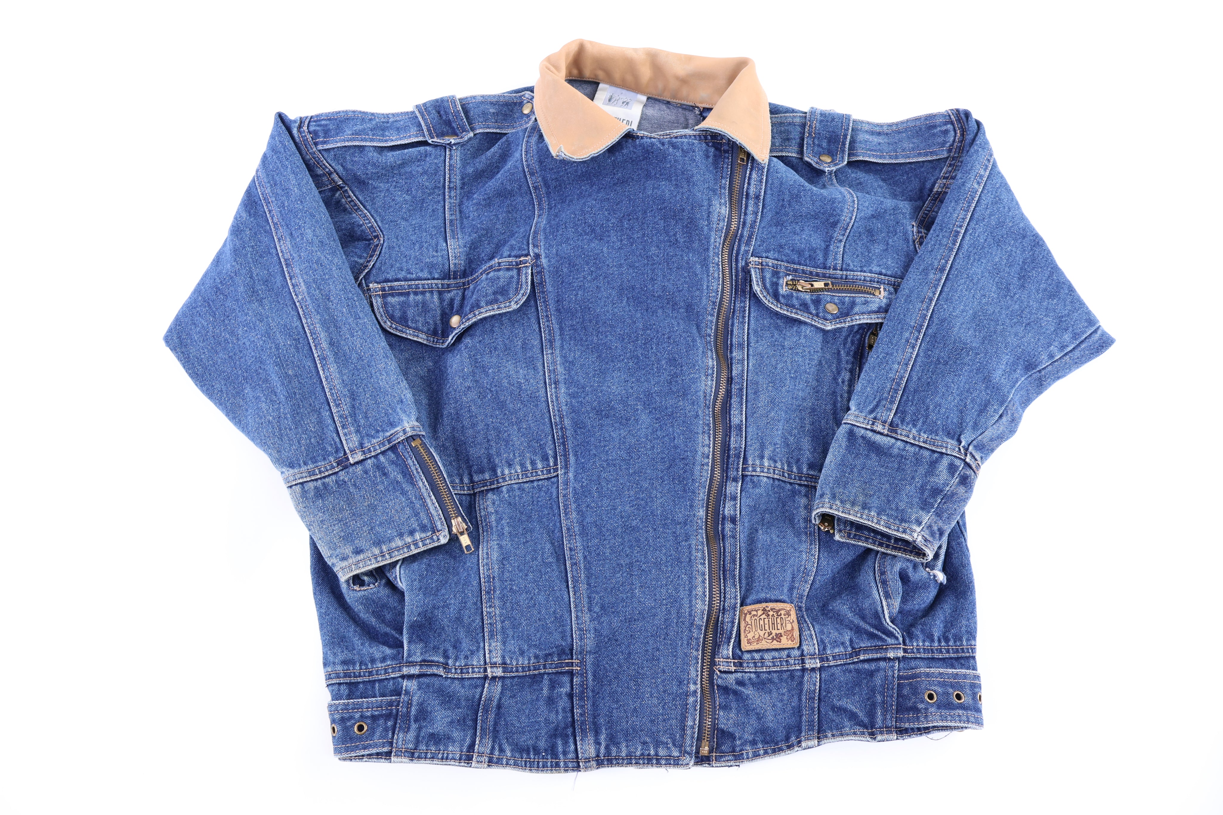 90's Together Denim Full Zip Jacket - Jacket - Thrifted Threads