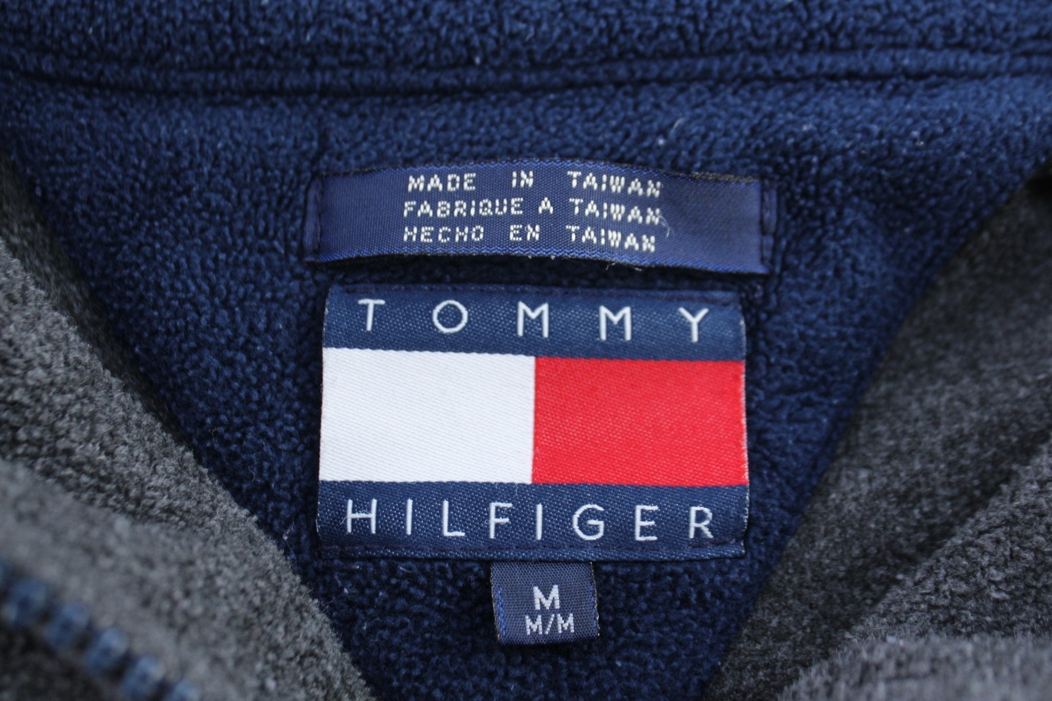 90's Tommy Hilfiger Embroidered Fleece Half Zip Pullover - Jackets - Thrifted Threads