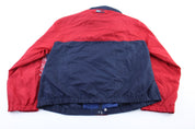 90's Tommy Hilfiger Embroidered Logo Navy Blue & Red Zip Up Jacket - ThriftedThreads.com