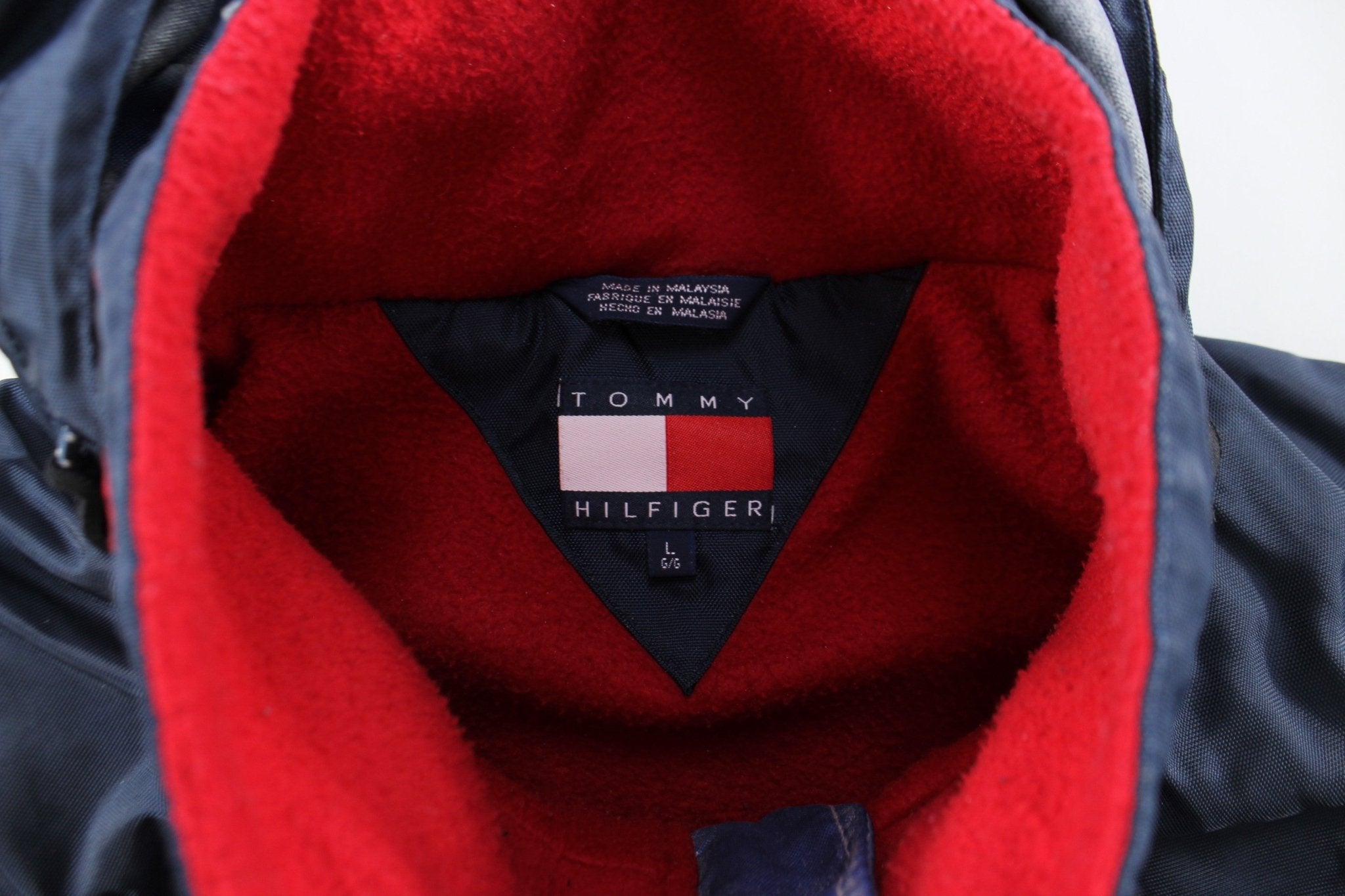 Blue and red tommy hilfiger fashion jacket