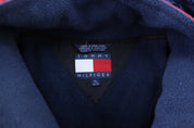 90's Tommy Hilfiger Embroidered Logo Red Zip Up Jacket - ThriftedThreads.com