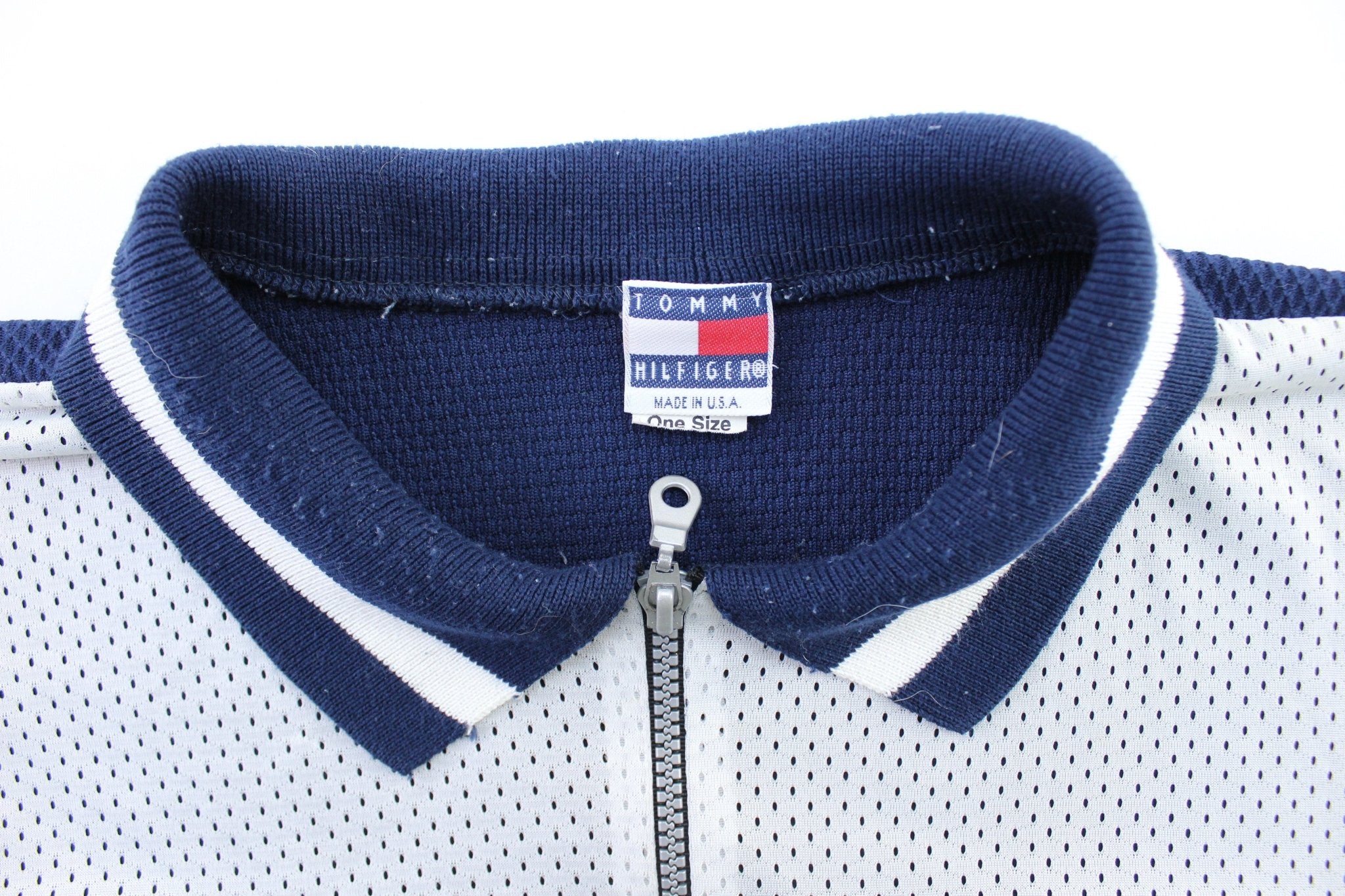 90's Tommy Hilfiger Embroidered Logo Zip Up Polo - ThriftedThreads.com