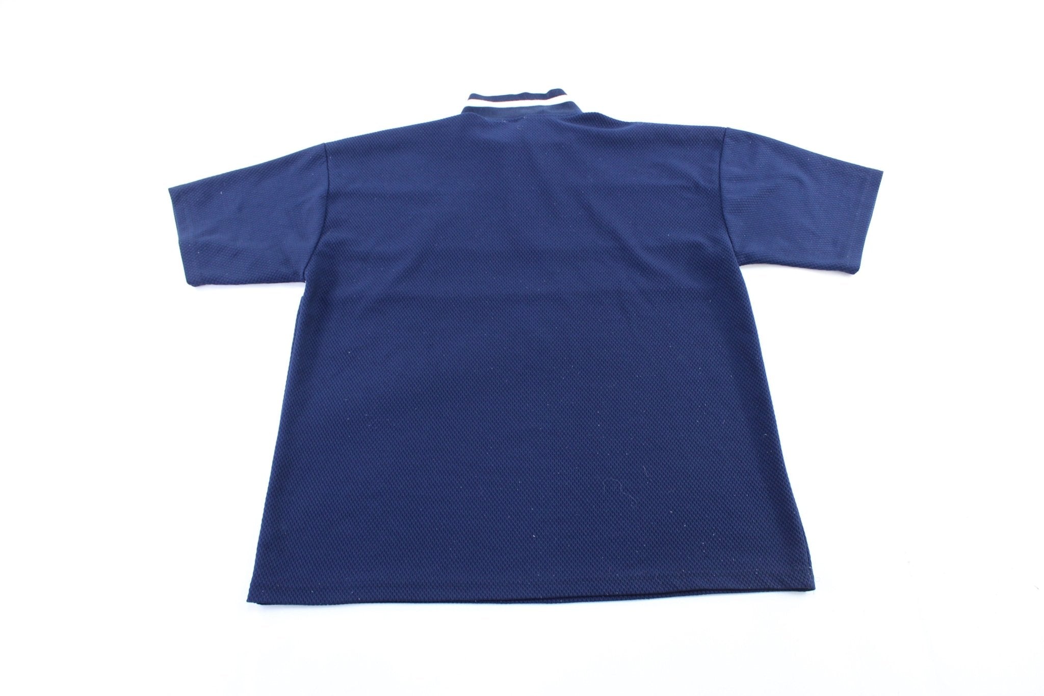 90's Tommy Hilfiger Embroidered Logo Zip Up Polo - ThriftedThreads.com