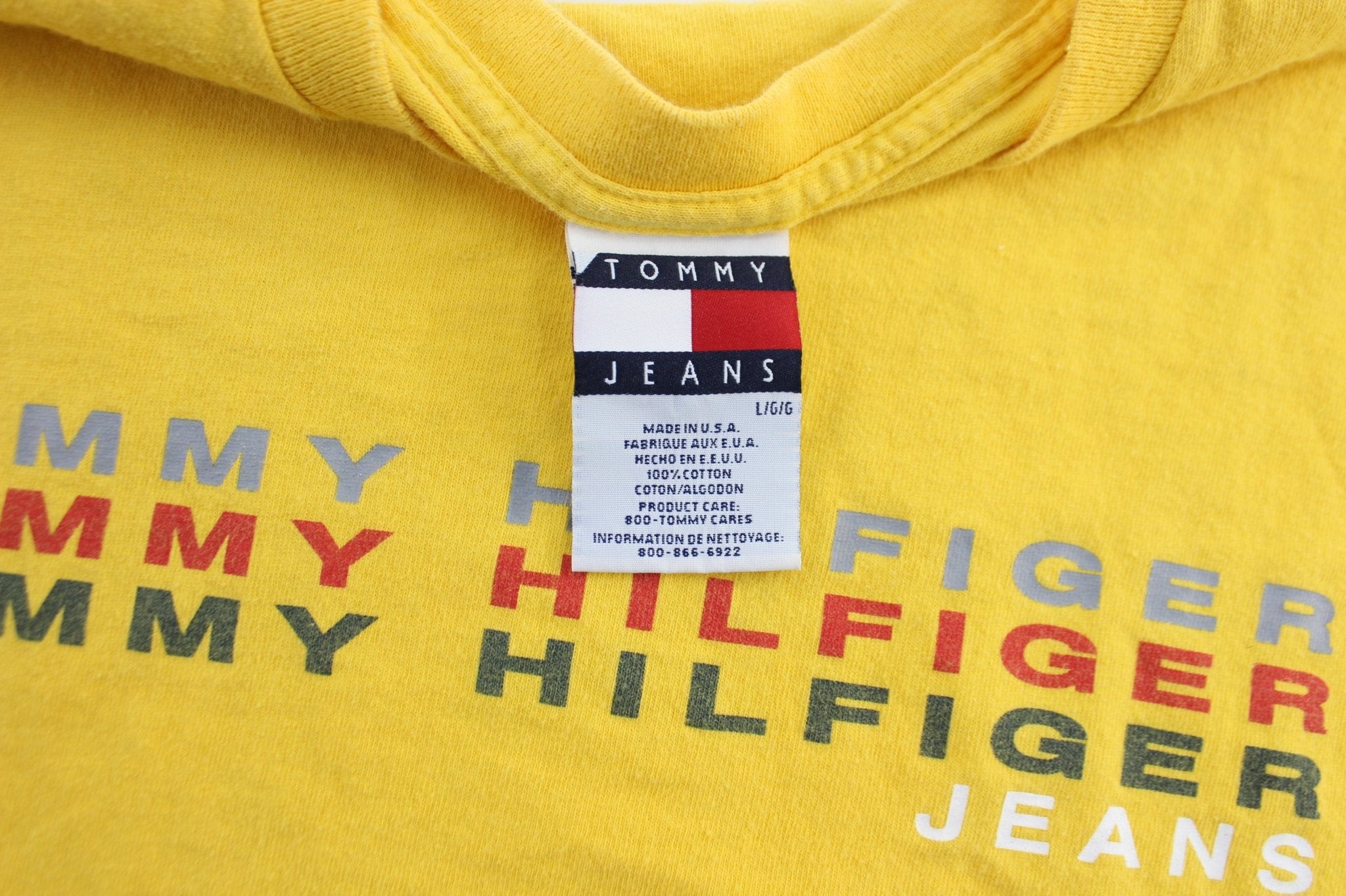 90's Tommy Hilfiger Jeans Yellow Tank Top - ThriftedThreads.com