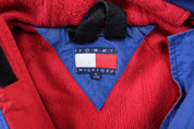 90's Tommy Hilfiger Logo Patch Blue & Black Zip Up Jacket - Jacket - Thrifted Threads