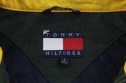 90's Tommy Hilfiger Logo Patch Green Zip Up Jacket - ThriftedThreads.com