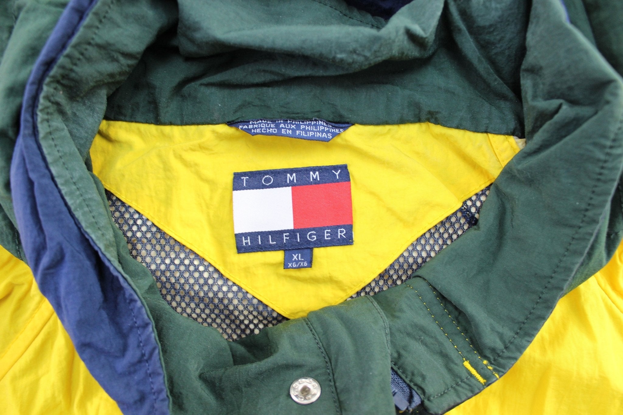 90's Tommy Hilfiger Logo Patch Yellow Zip Up Jacket