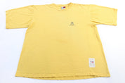90's Tommy Hiliger Crest Logo Yellow T-Shirt - ThriftedThreads.com