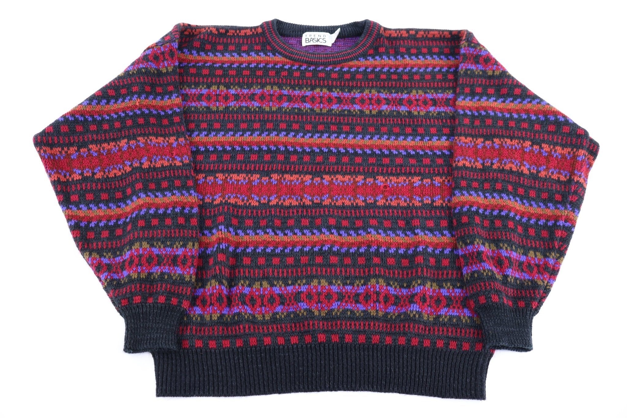 90's Trend Basics Multicolor Knit Sweater - Sweater - Thrifted Threads