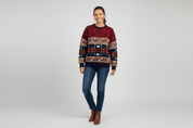 90's Trend Basics Multipatterned Knit Sweater - ThriftedThreads.com