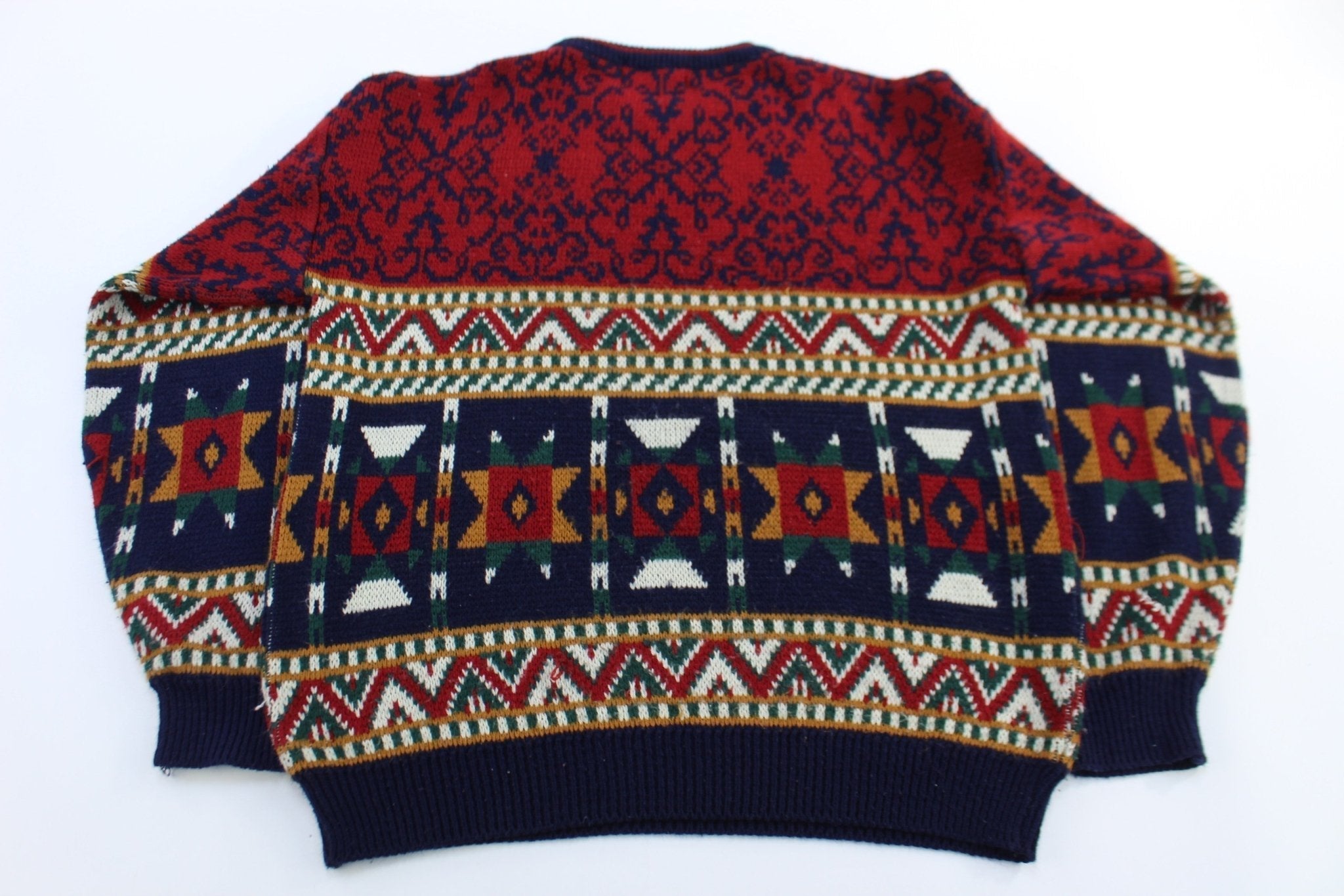 90's Trend Basics Multipatterned Knit Sweater - Sweater - Thrifted Threads