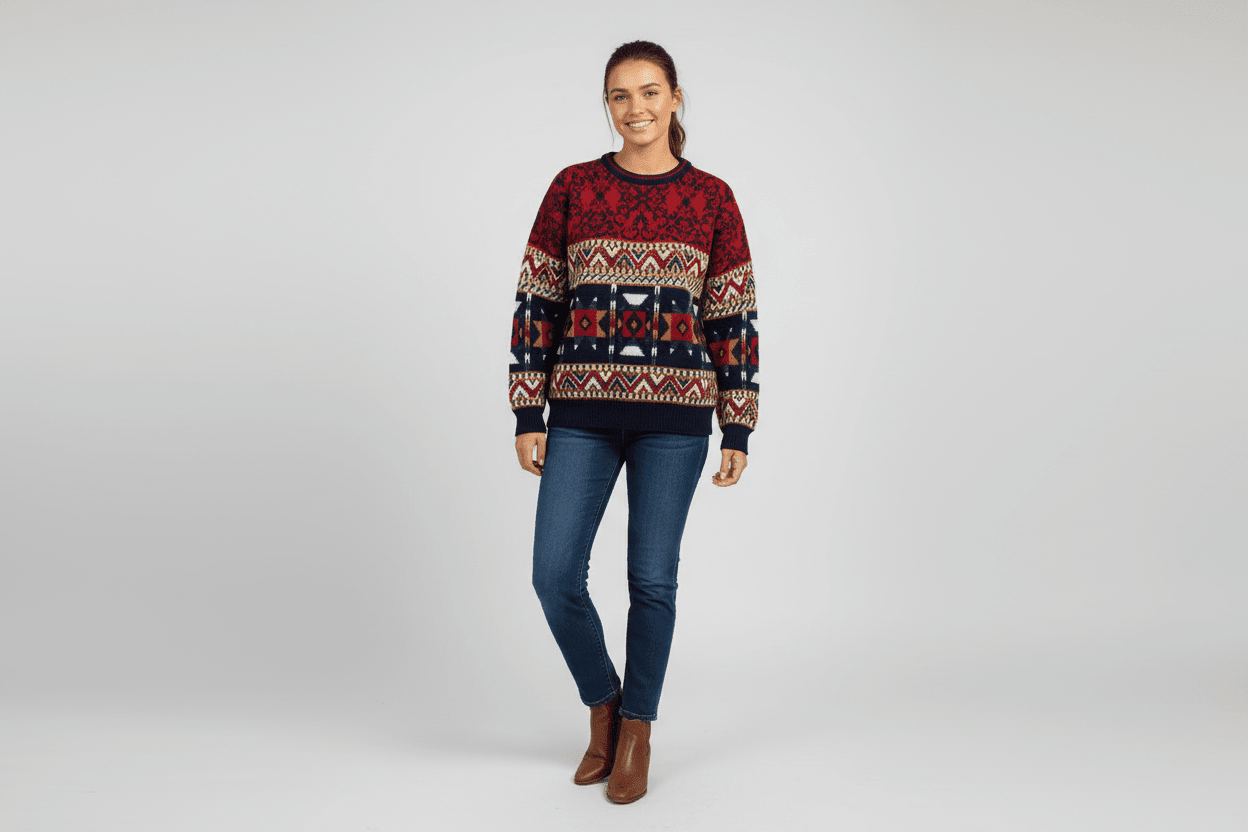 90's Trend Basics Multipatterned Knit Sweater - Sweater - Thrifted Threads