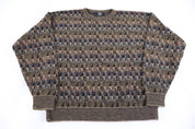 90's TSR Multipattern Knit Sweater - Sweater - Thrifted Threads