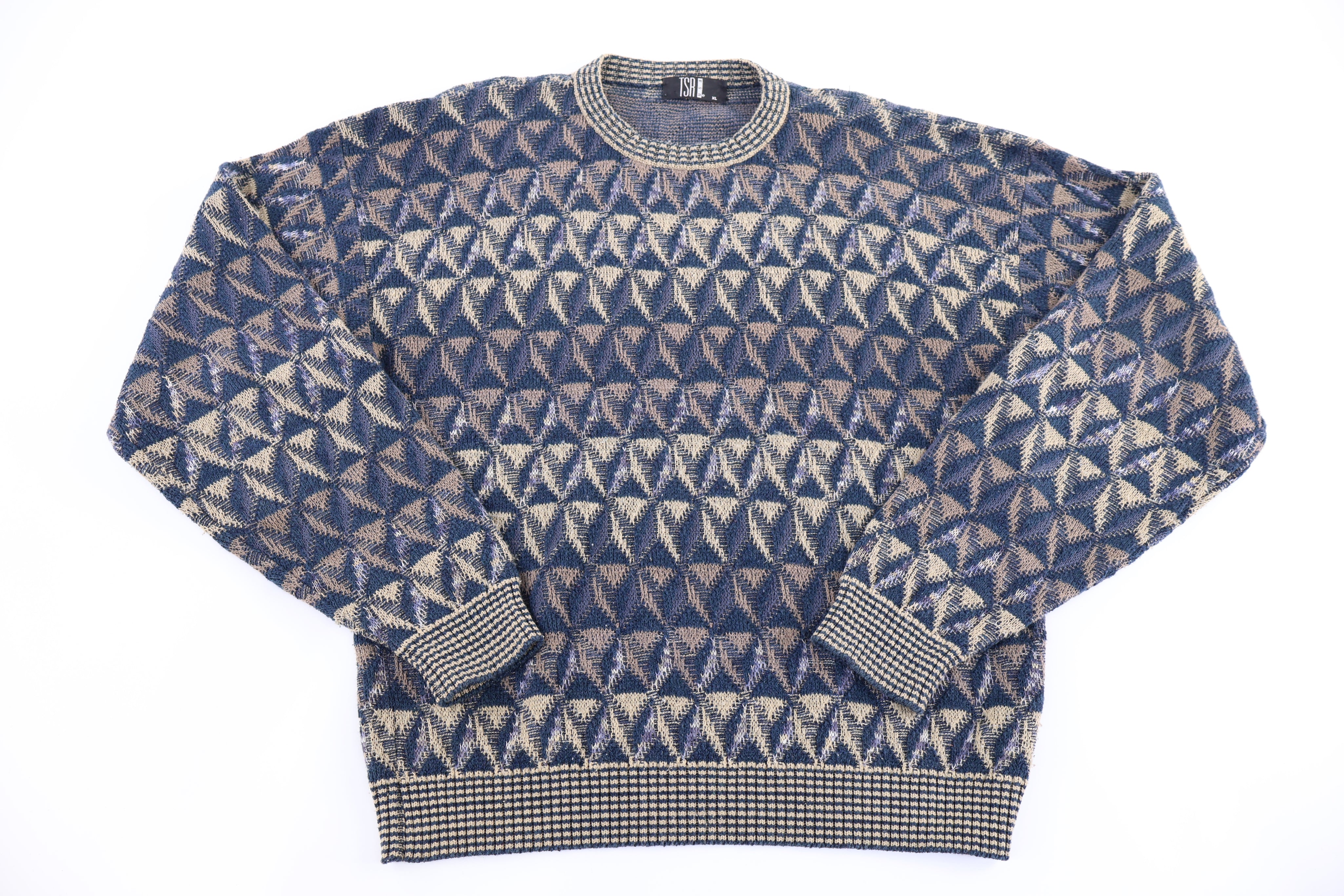 90's TSR USA Multicolor Knit Sweater - Sweater - Thrifted Threads