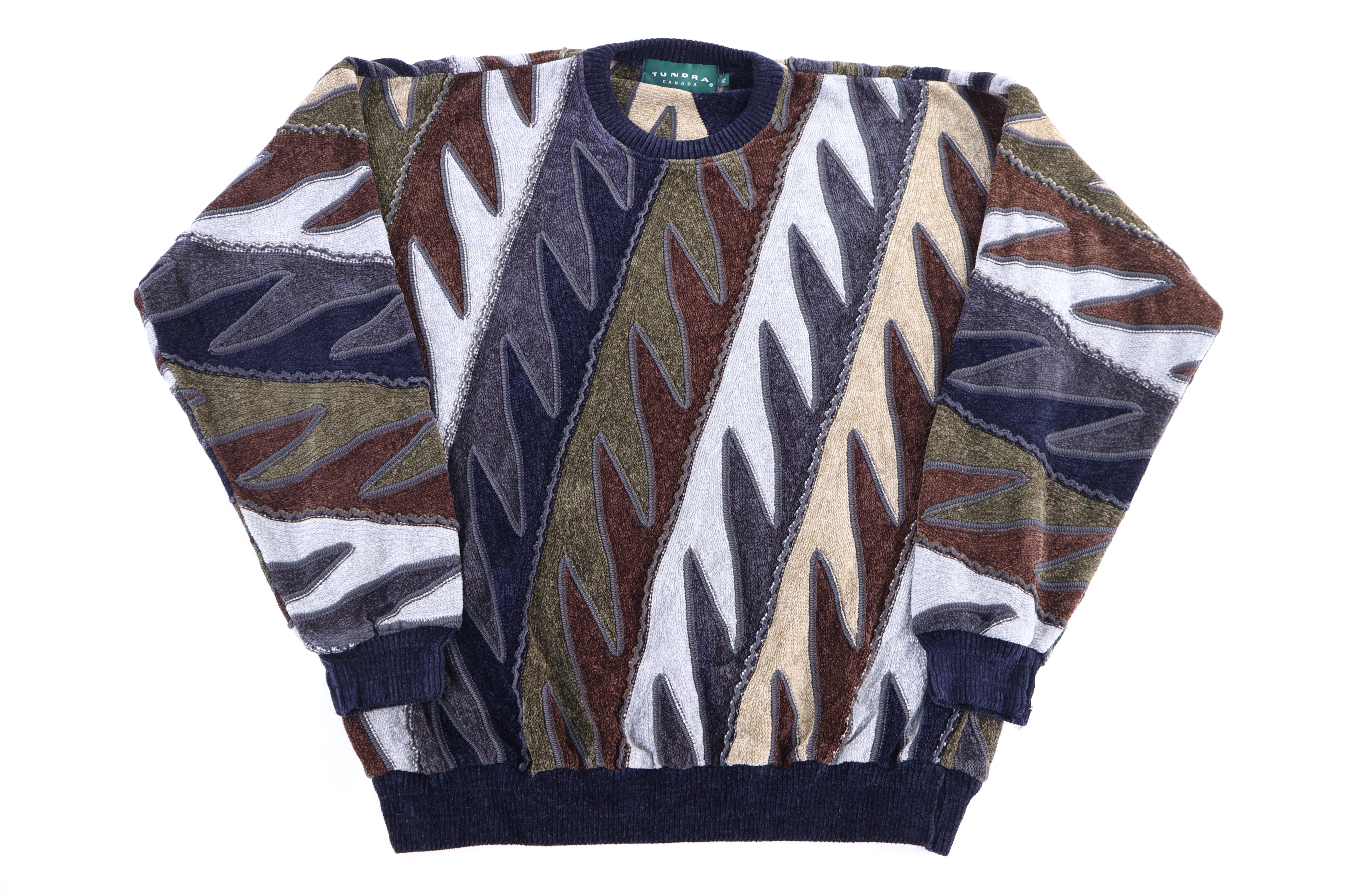 90's Tundra Canada Multicolor Knit Sweater - Sweater - Thrifted Threads