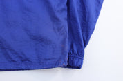 90's Umbro Embroidered Logo Blue & Pink Pullover Jacket - ThriftedThreads.com