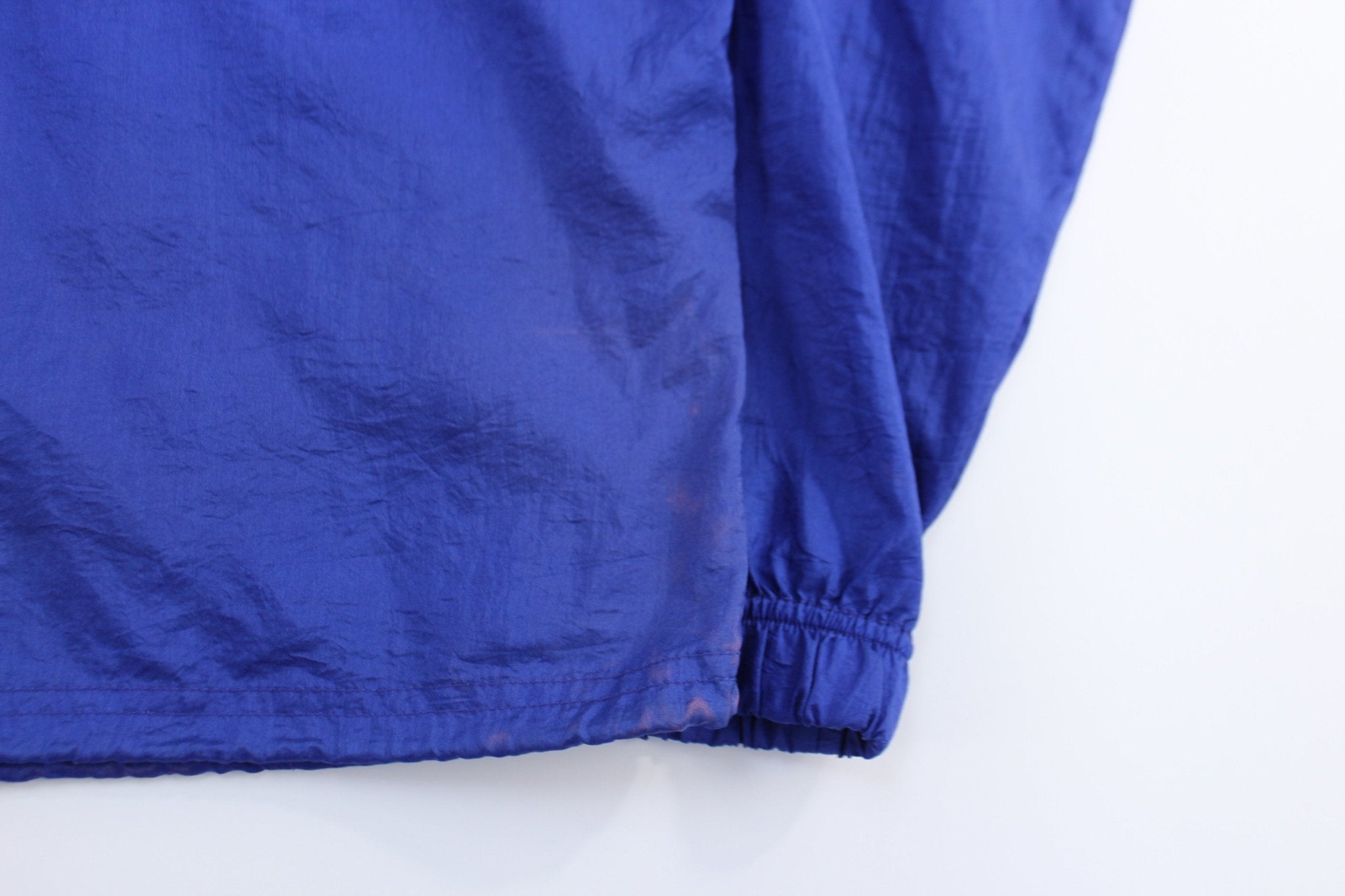 90's Umbro Embroidered Logo Blue & Pink Pullover Jacket - ThriftedThreads.com