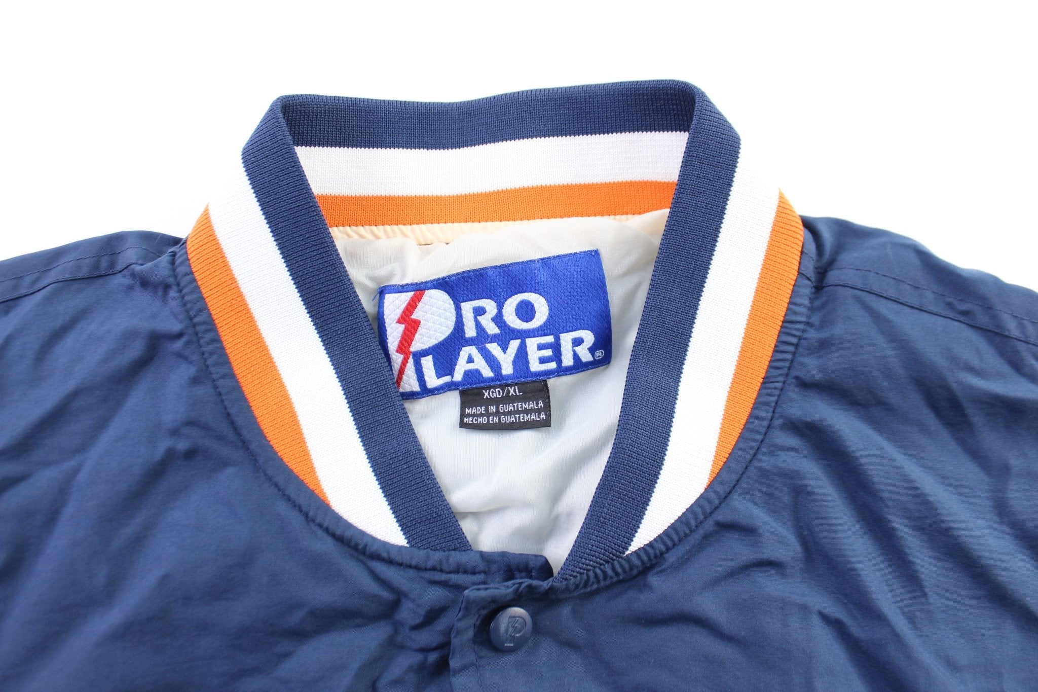 90's University of Auburn Embroidered Pro Player Bomber Jacket - ThriftedThreads.com