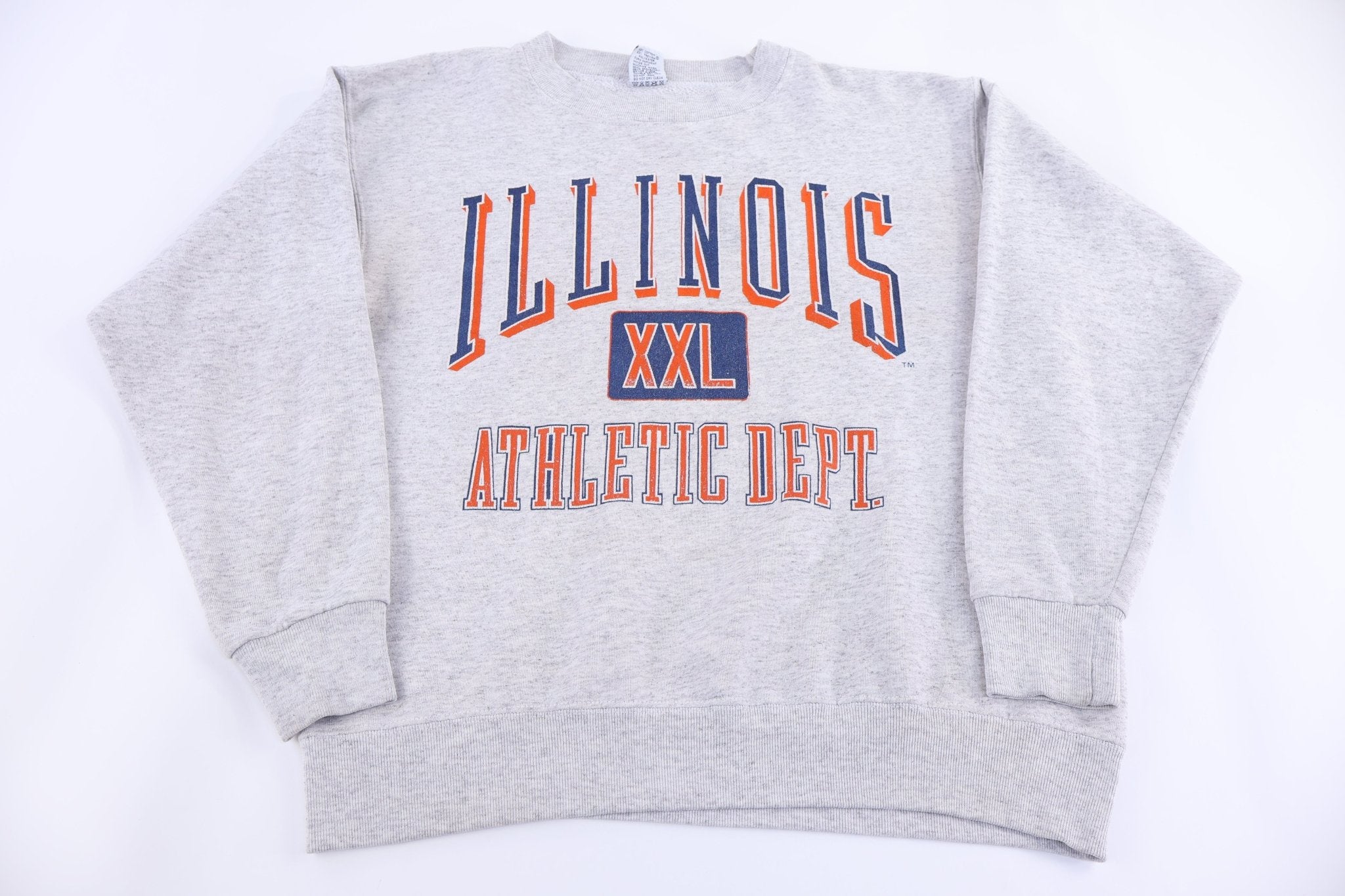 90's University of Illinois Athletic Determent Sweatshirt - Sweatshirt - Thrifted Threads