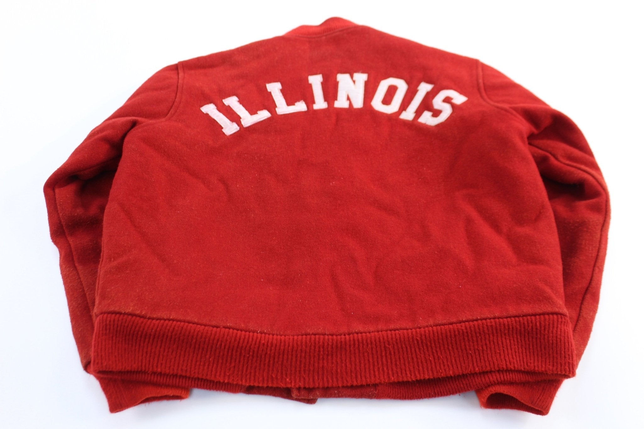 90's University of Illinois Chalk Line Wool Varsity Jacket - Jackets - Thrifted Threads
