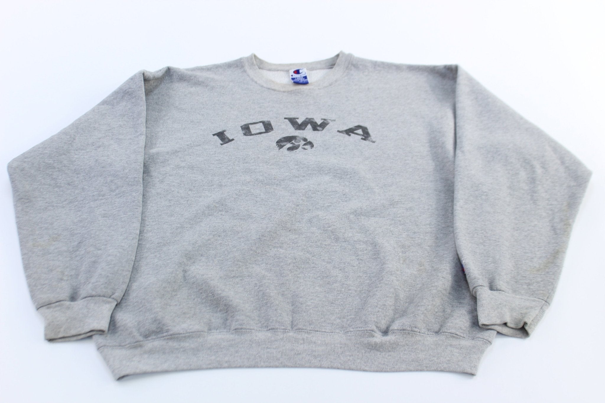 90's University of Iowa Grey Champion Sweatshirt - ThriftedThreads.com