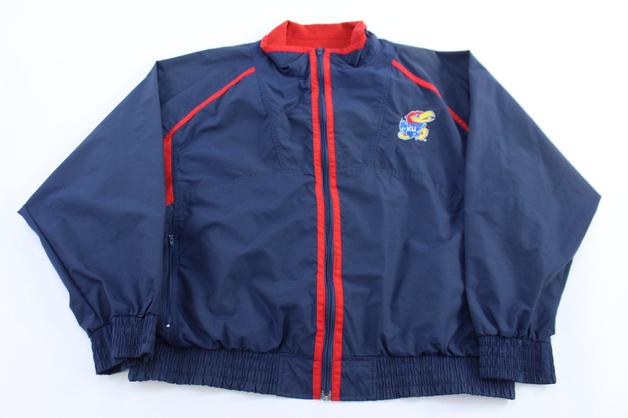 90's University of Kansas Full Zip Jacket - ThriftedThreads.com