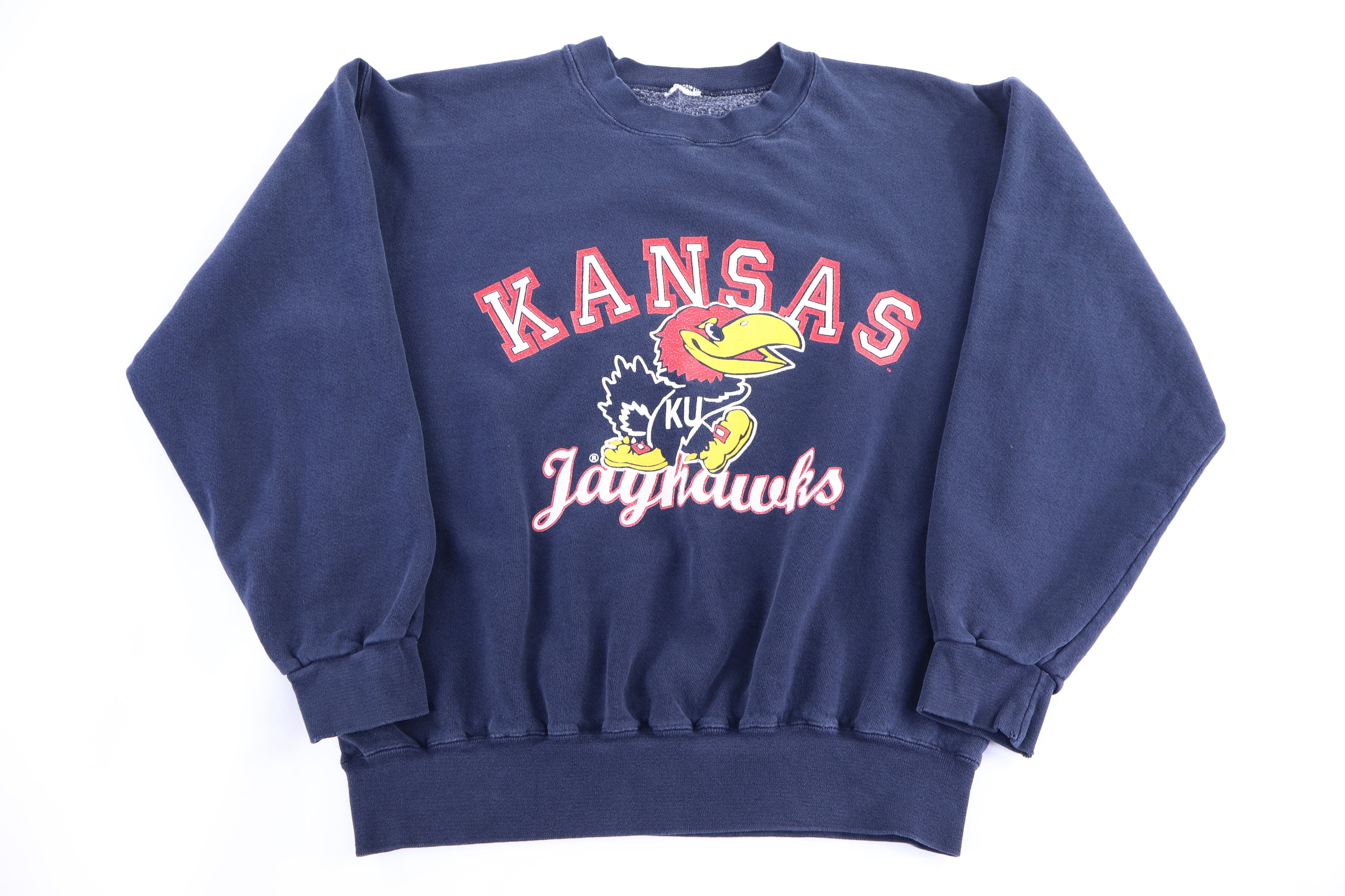 90's University of Kansas Jayhawks Sweatshirt - Sweatshirt - Thrifted Threads