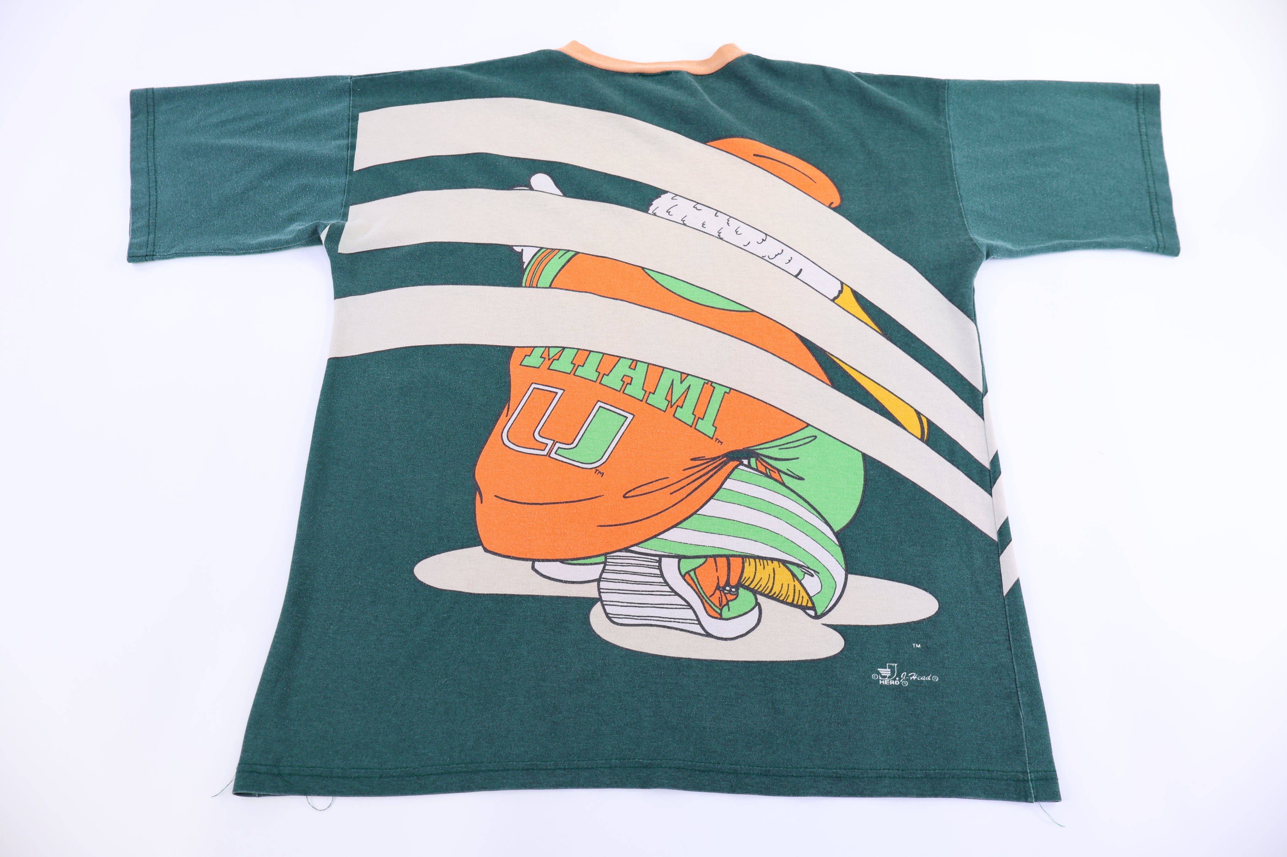 90's University of Miami Hurricanes All Over Graphic T-shirt - Shirts & Tops - Thrifted Threads