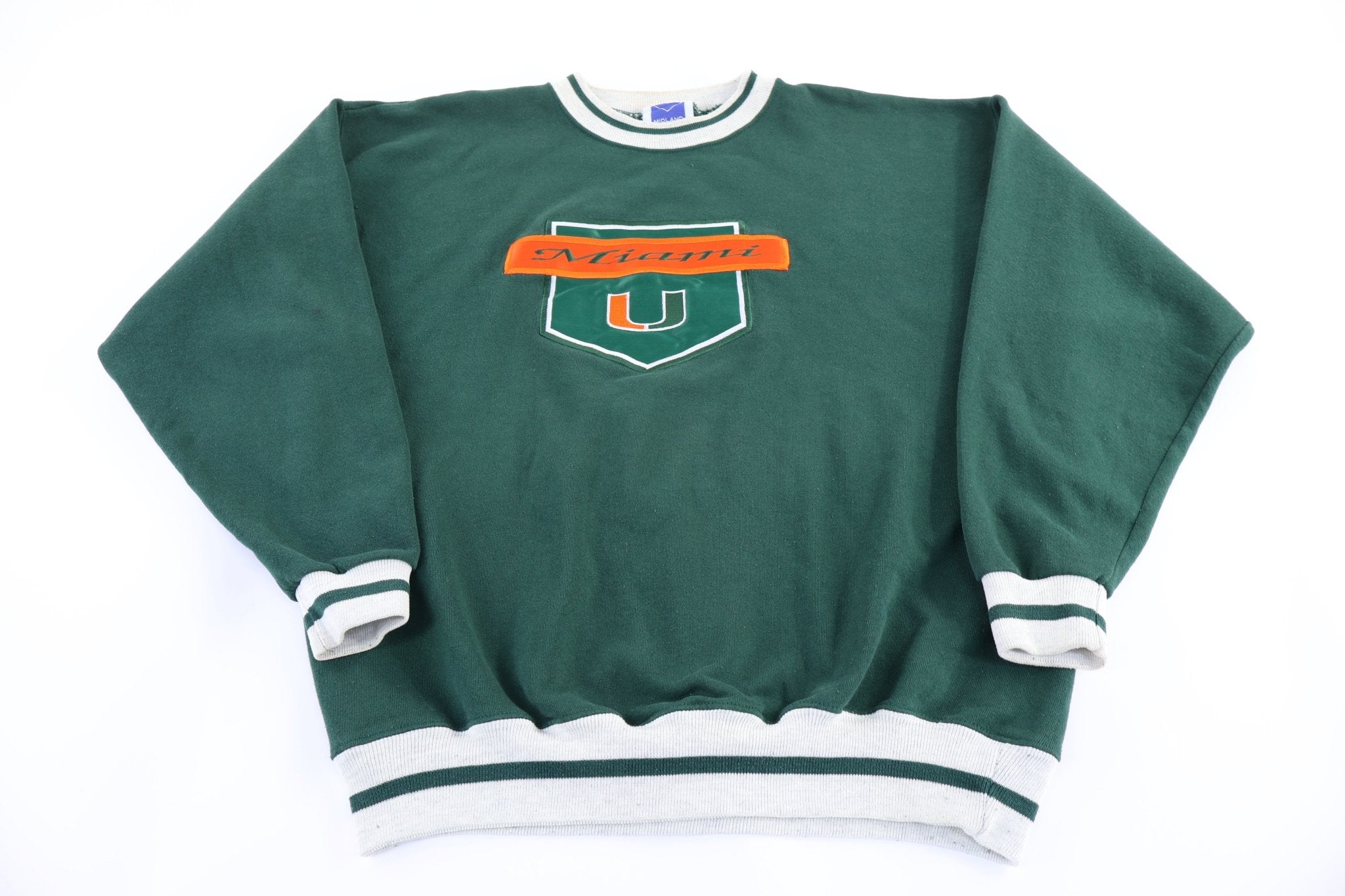 90's University of Miami Sweatshirt - Sweatshirt - Thrifted Threads