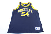 90's University of Michigan #54 Champion Basketball Jersey - ThriftedThreads.com