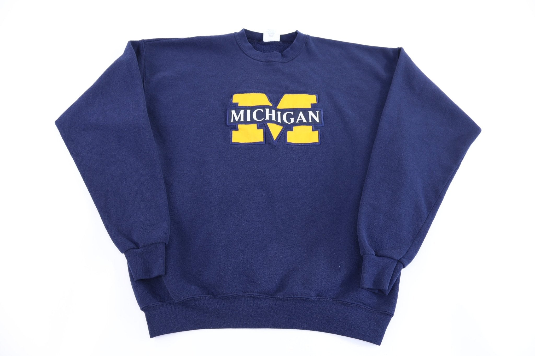 90's University of Michigan Embroidered Sweatshirt - Sweatshirt - Thrifted Threads