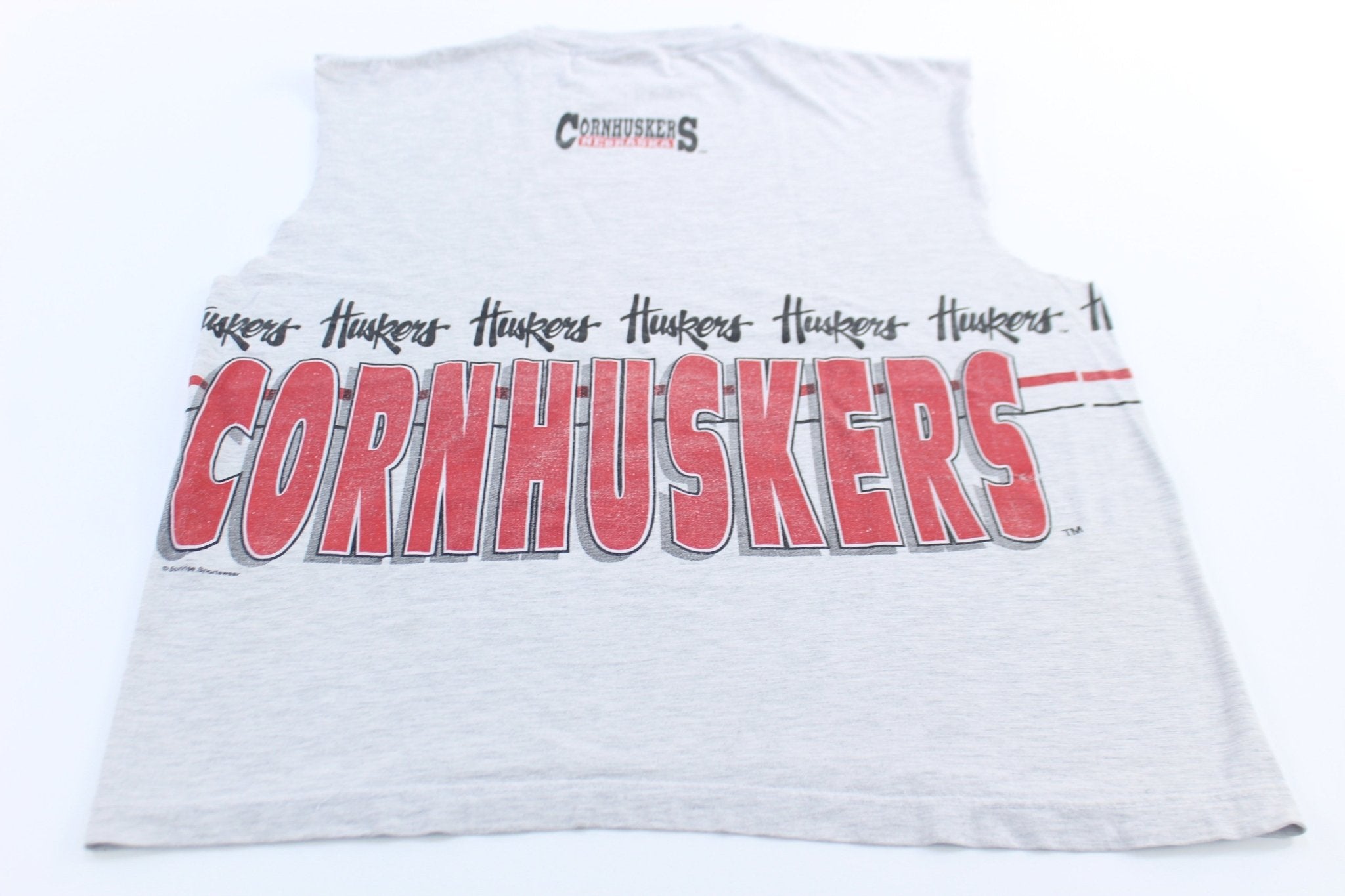 90's University of Nebraska Cornhuskers All Over Print Tank Top - ThriftedThreads.com