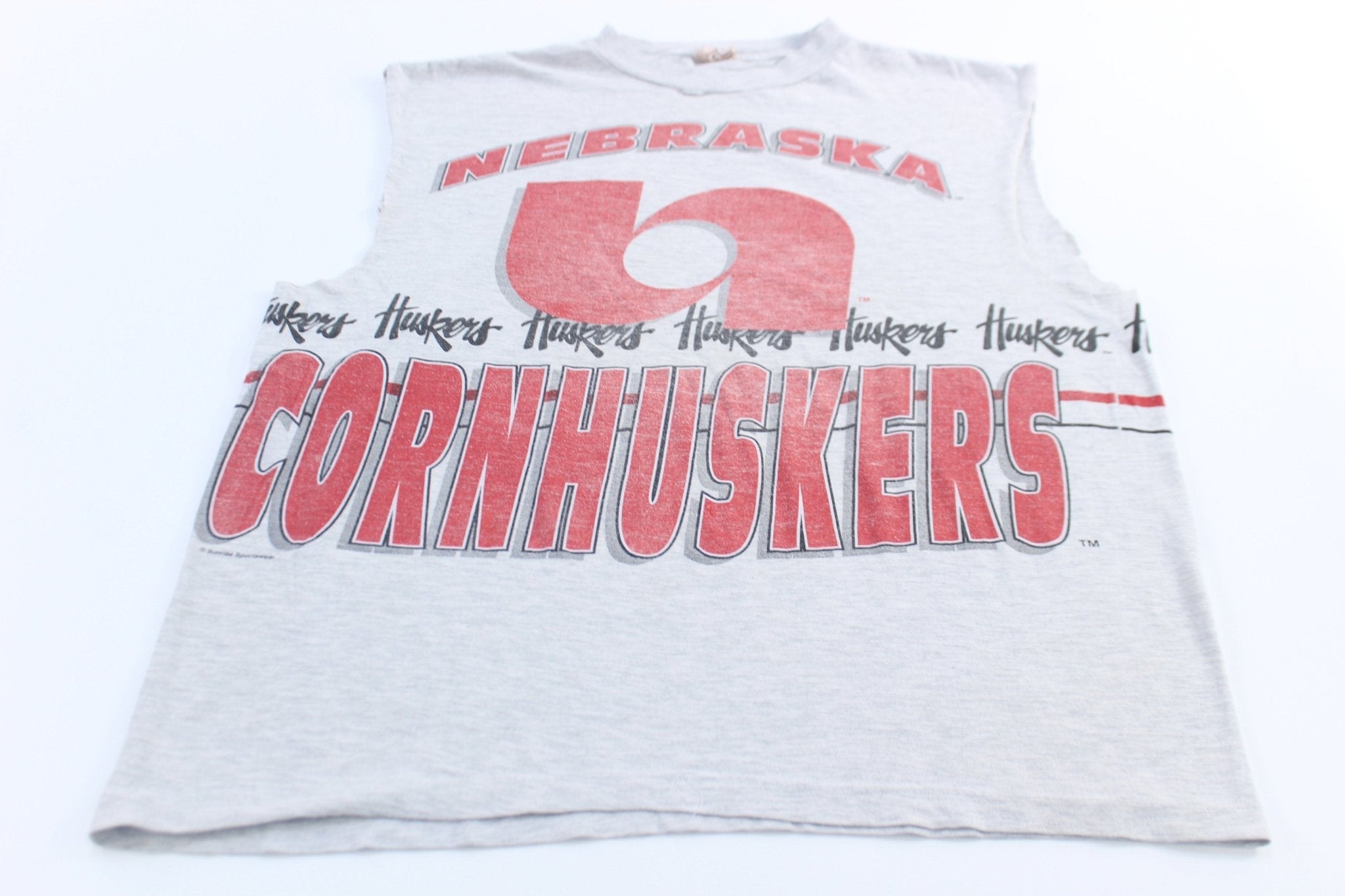 90's University of Nebraska Cornhuskers All Over Print Tank Top - ThriftedThreads.com